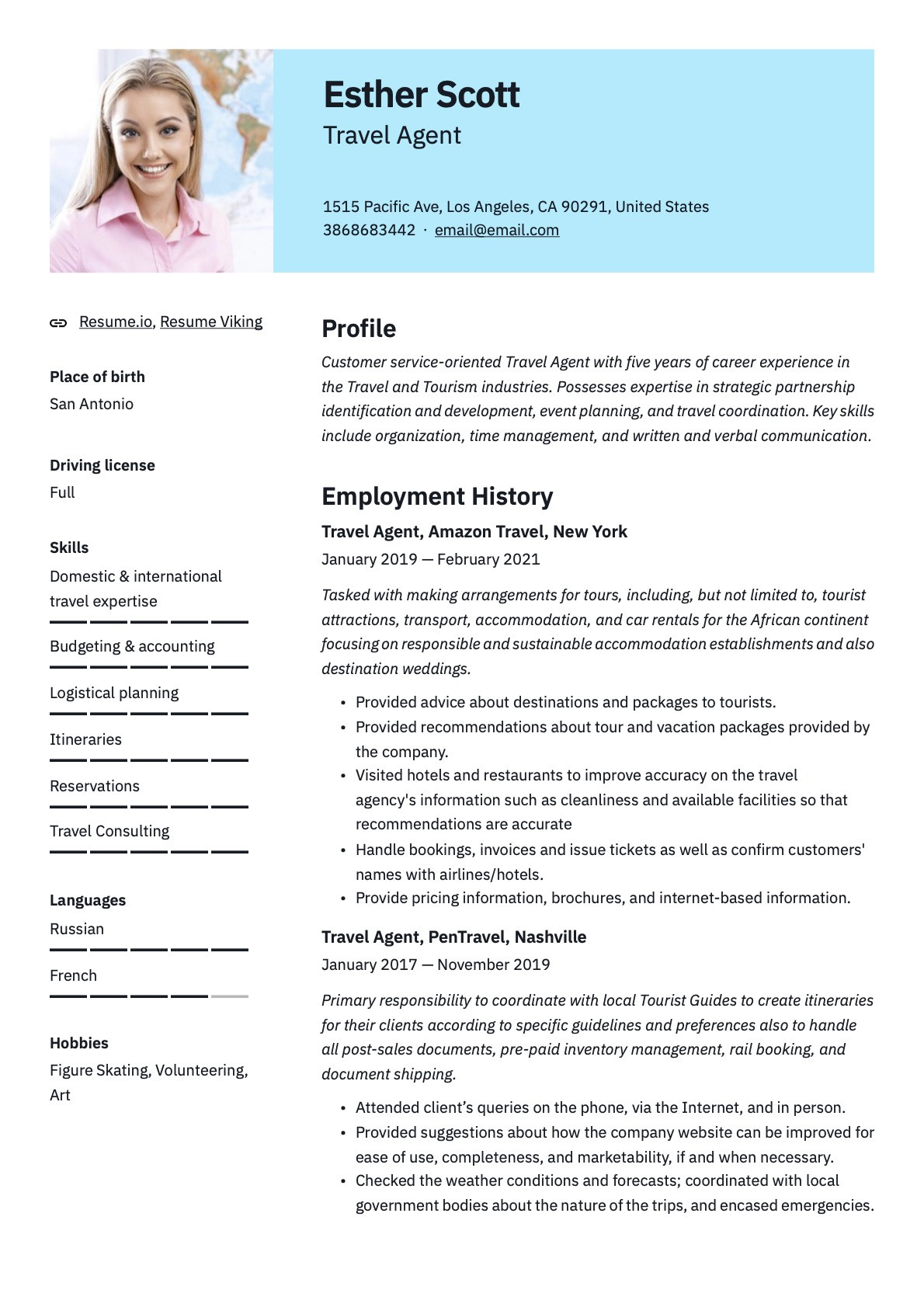 Airline Reservation Agent Resume Summary Sample Travel Agent Resume & Writing Guide  17 Templates Pdf & Word
