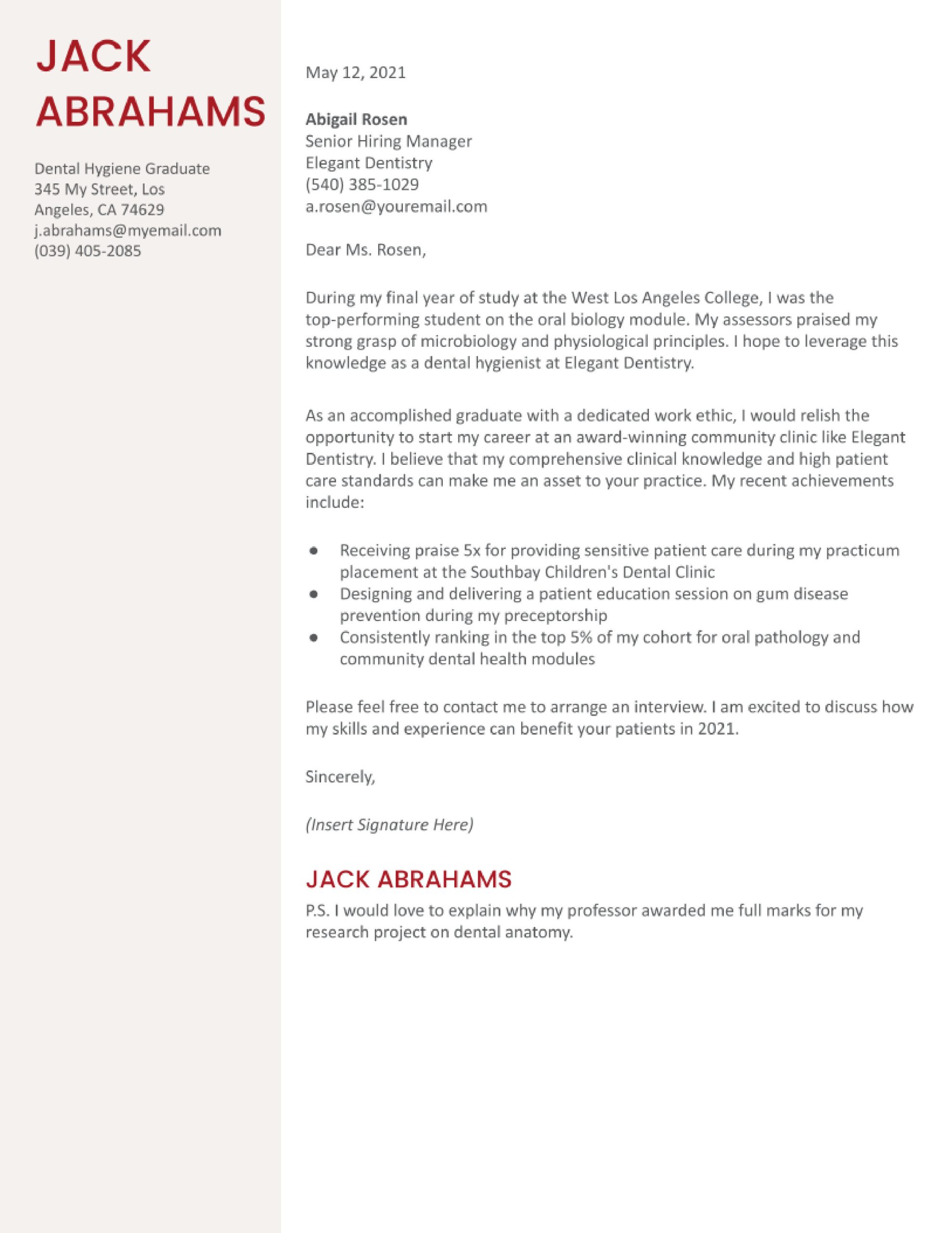 Dental Hygiene Resume Cover Letter Sample Dental Hygienist Cover Letter Examples In 2022 – Resumebuilder.com Dental Hygiene Resume Cover Letter Sample Dental Hygienist Cover Letter Examples In 2022 – Resumebuilder.com