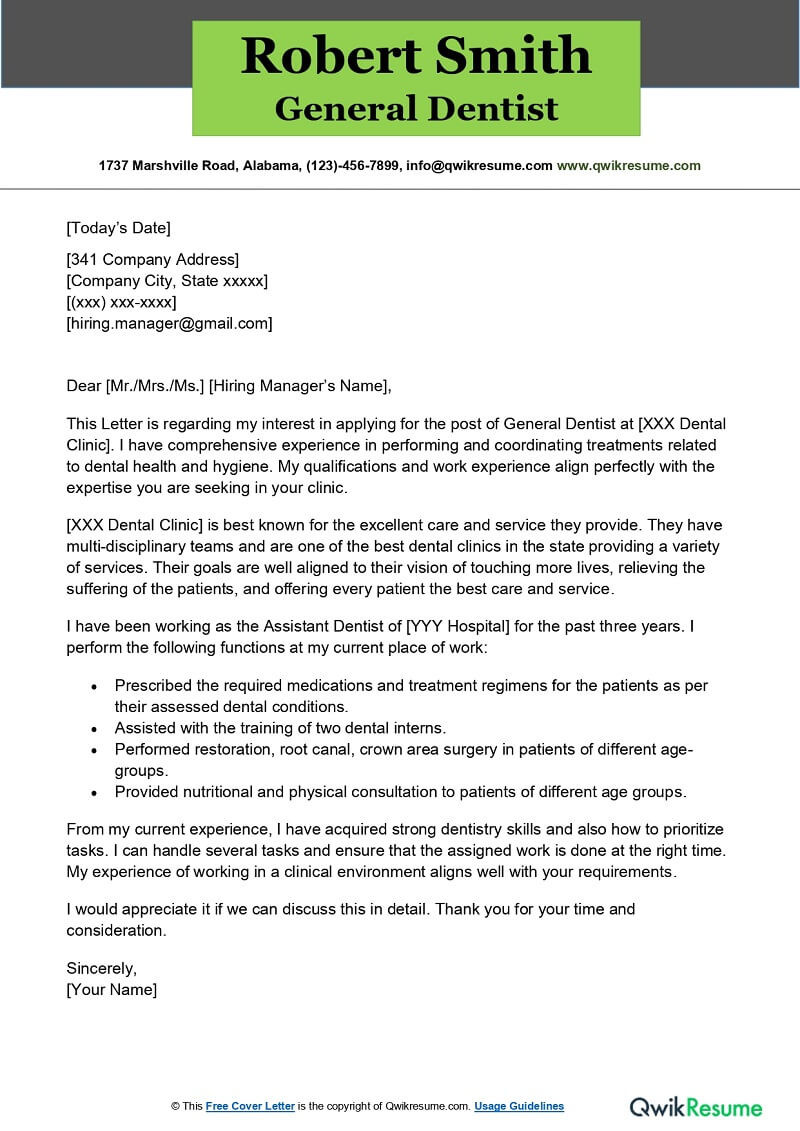 Dental Hygiene Resume Cover Letter Sample General Dentist Cover Letter Examples – Qwikresume Dental Hygiene Resume Cover Letter Sample General Dentist Cover Letter Examples – Qwikresume