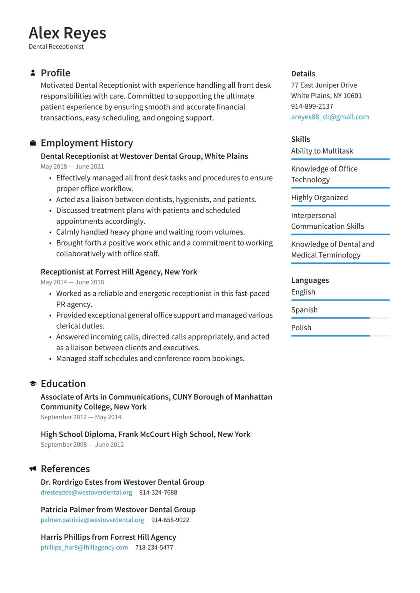 Dental Office Financial Coordinator Resume Sample Dental Receptionist Resume Examples & Writing Tips 2022 (free Guide)