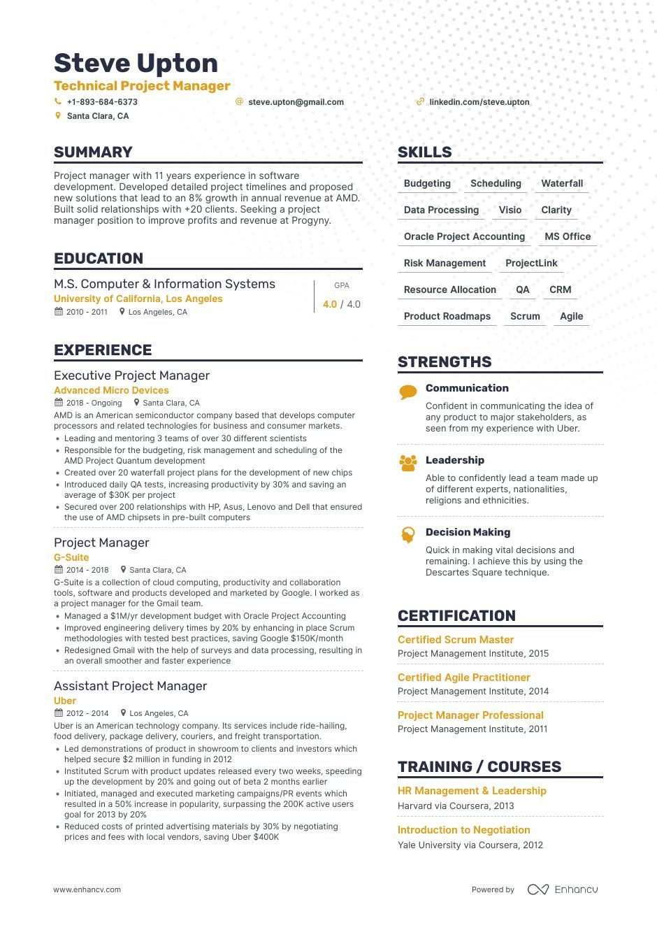 Entry Level Project Management Resume Samples 4 Job-winning Project Manager Resume Examples In 2022 (layout …
