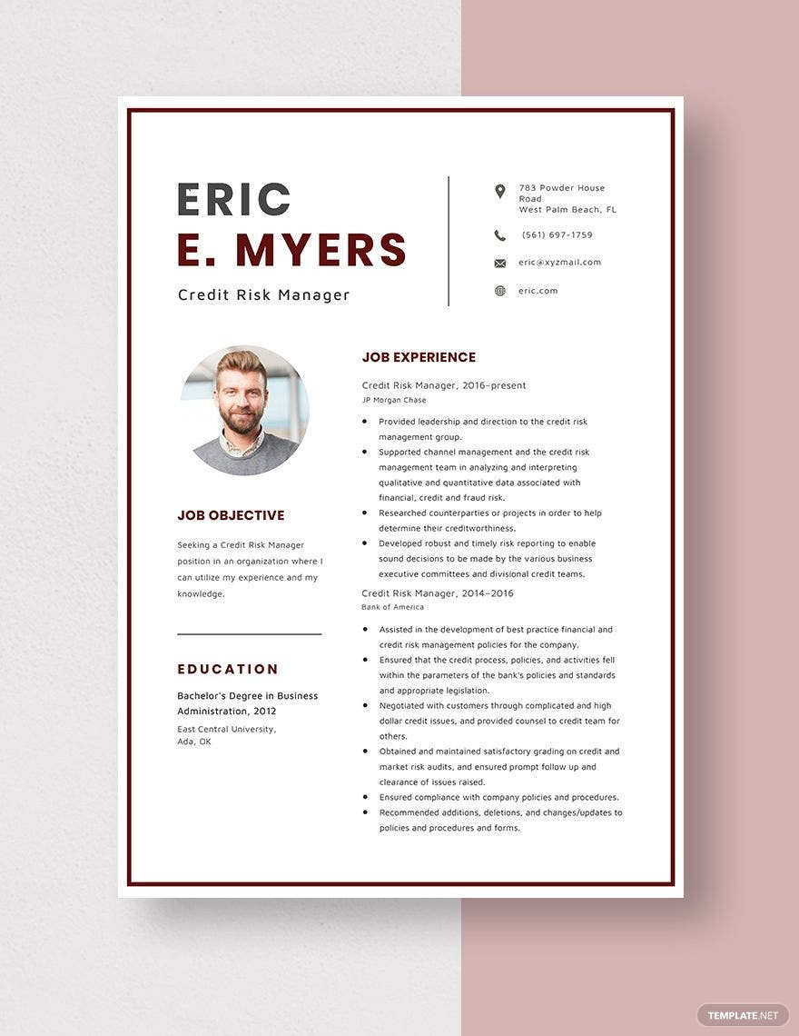 Financial asset Risk Management Sample Resume for Free Risk Manager Resume Templates – Design, Free, Download Template.net
