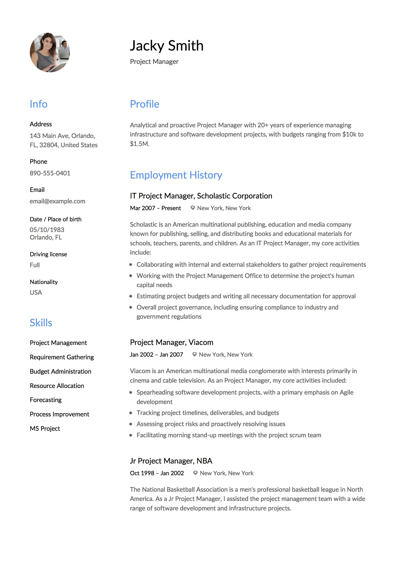 Financial Industry Project Manager Resume Sample 20 Project Manager Resumes & Full Guide Pdf & Word