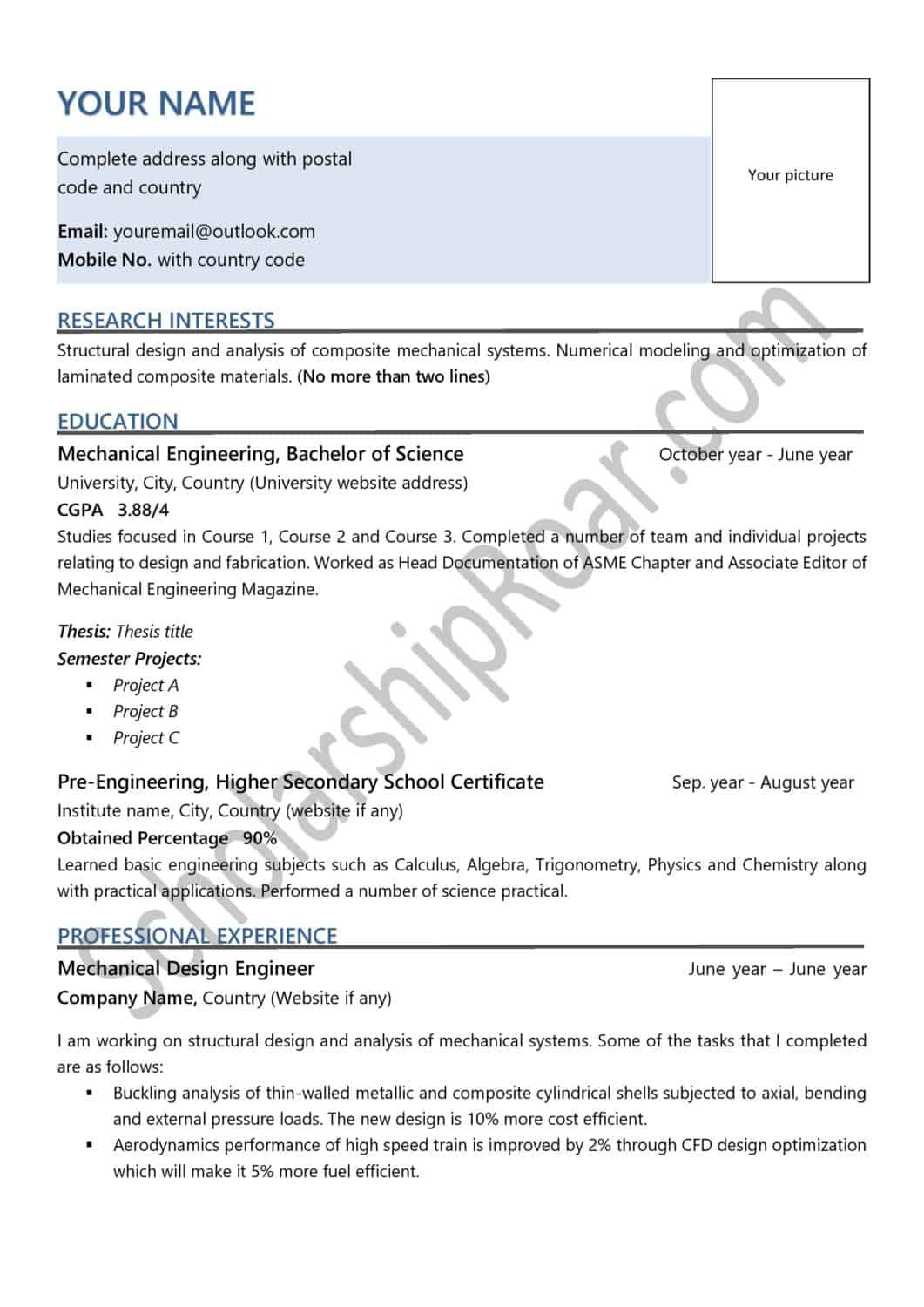 High School Resume Samples for Scholarship How to Write Academic Cv for Scholarship (10 Examples …
