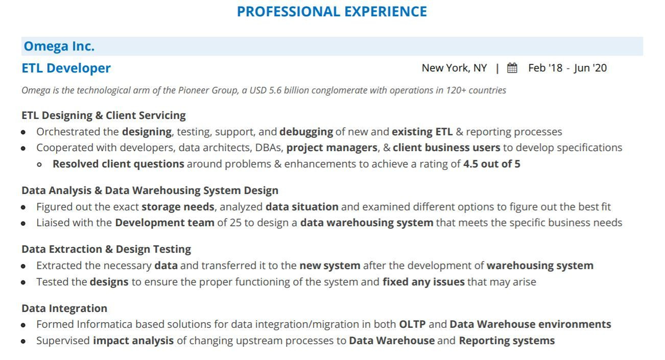 Informatica with Python and Sql Resume Sample Etl Developer Resume: 2022 Guide with 10lancarrezekiq Samples