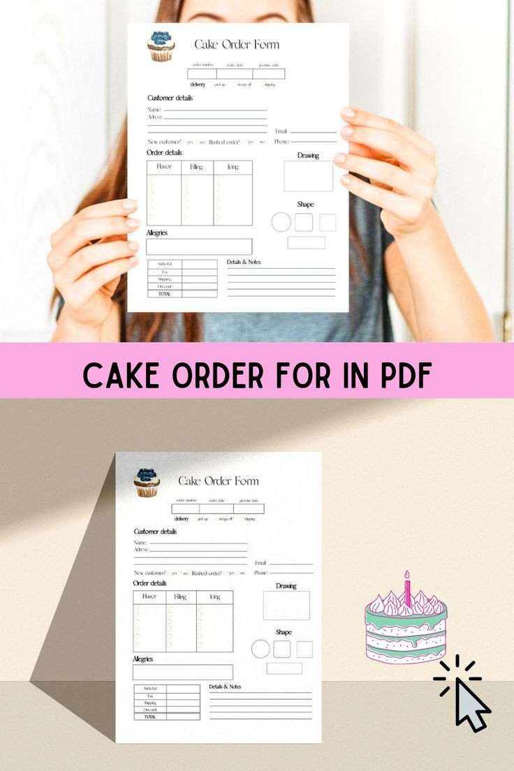 Kings Bakery Cake Decorator Resume Sample Cake order form Template, Bakery Fill Out form (1259449) Planner …