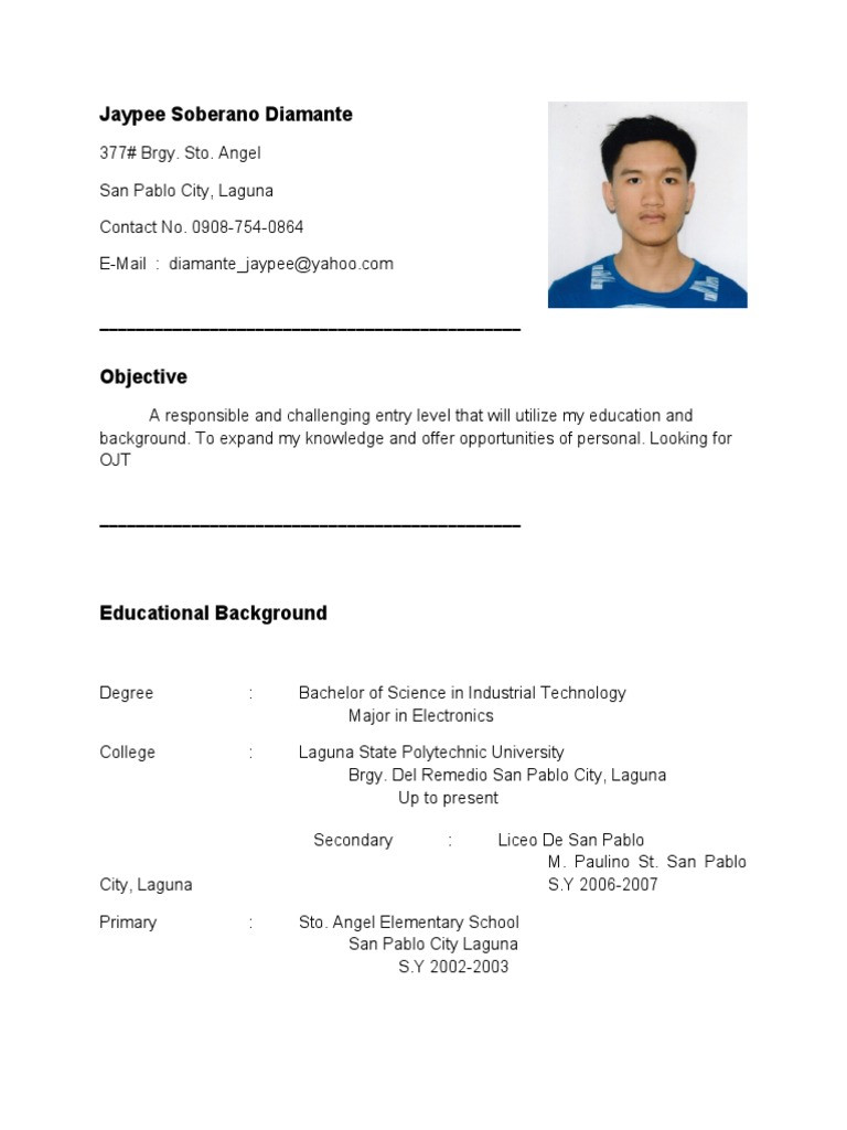 Ojt Resume Sample for Accounting Student Sample Objectives In Resume for Ojt tourism Students October 2021