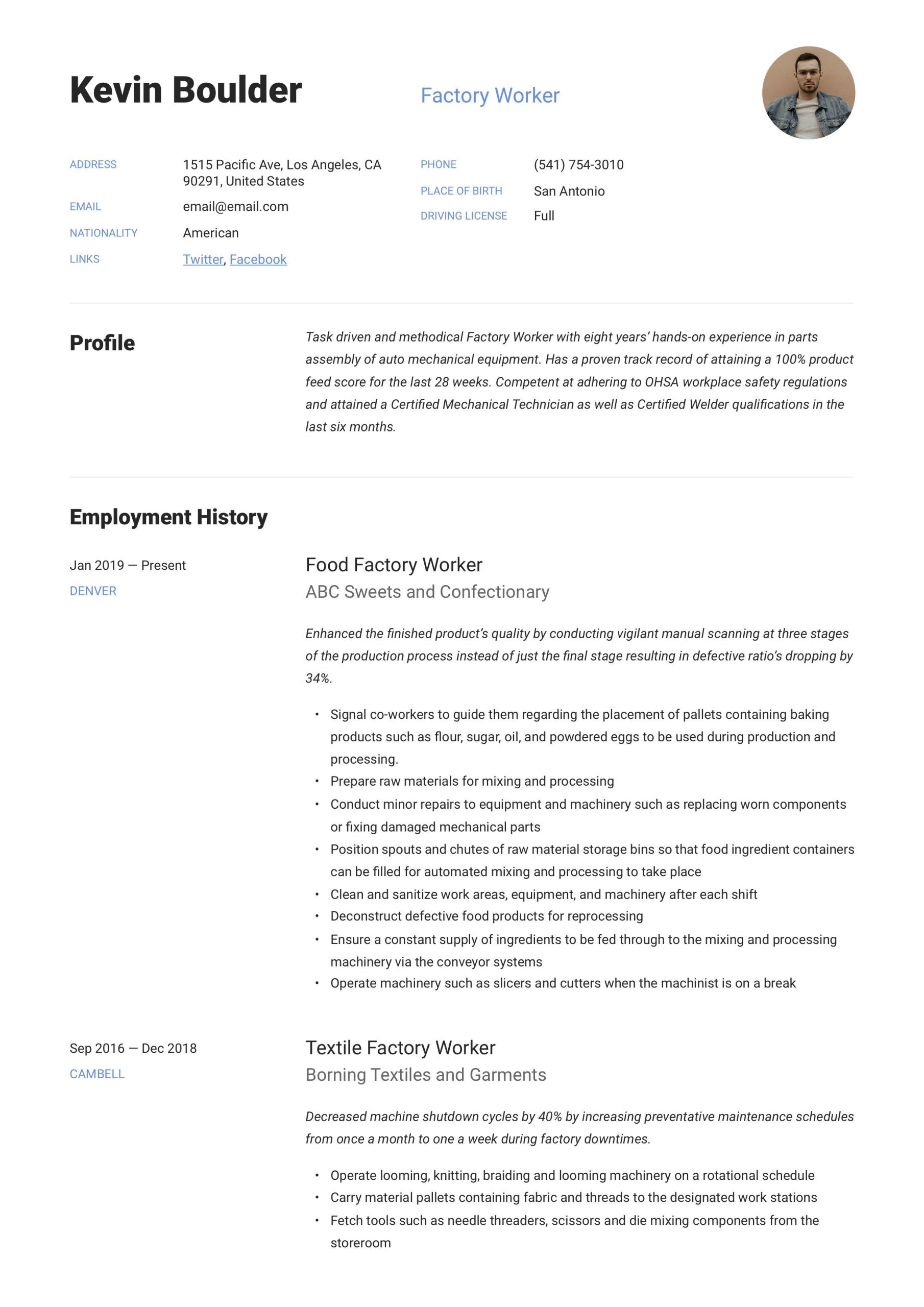 Production Operator Job Description Resume Sample Factory Worker Resume Example Resume Examples, Guided Writing … Production Operator Job Description Resume Sample Factory Worker Resume Example Resume Examples, Guided Writing …