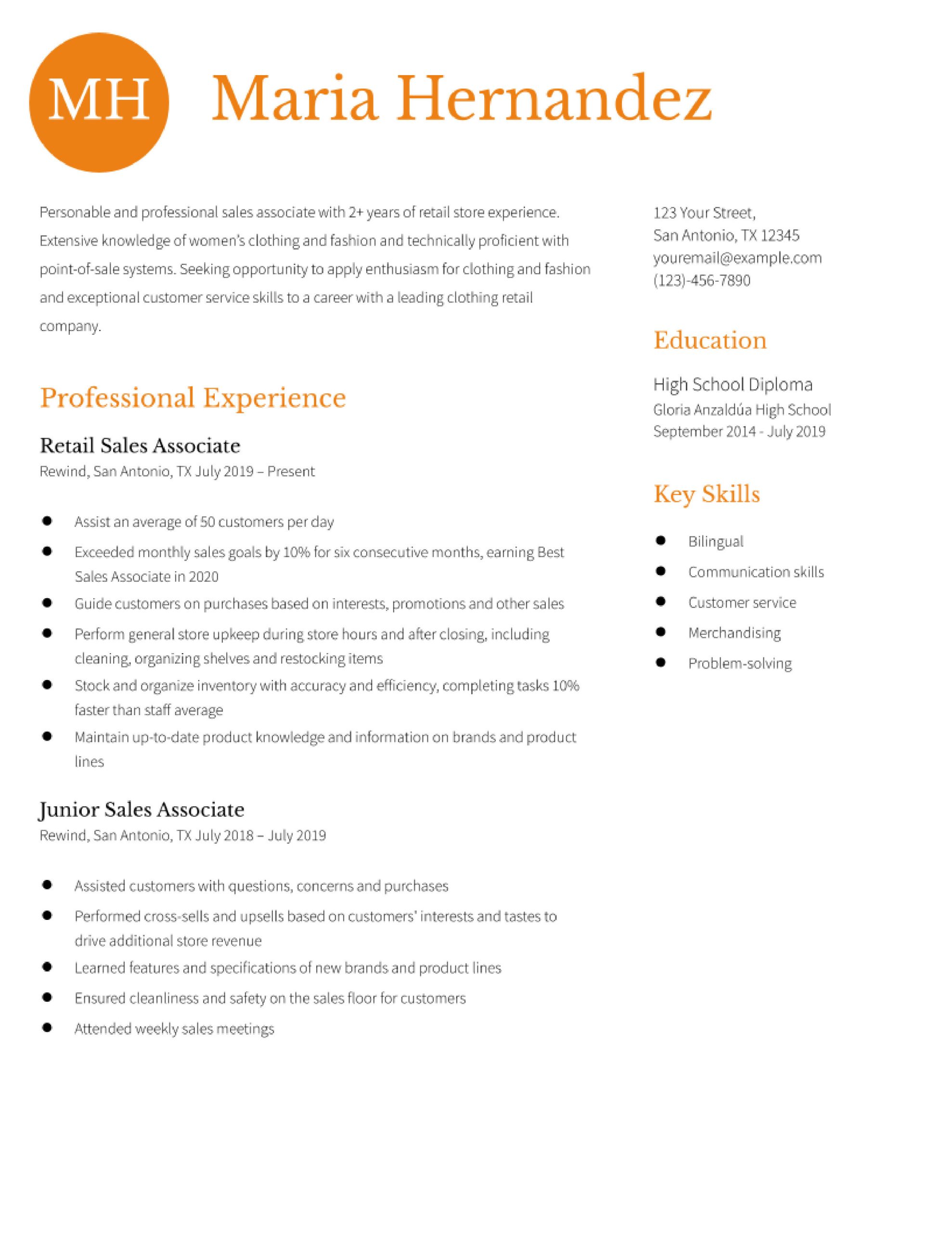 Resume Samples for Clothing Sales associate Sales associate Resume Examples In 2022 – Resumebuilder.com