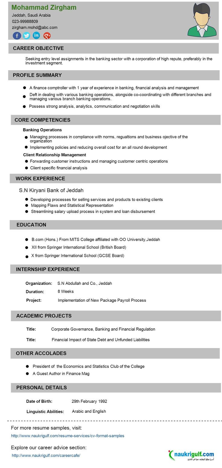 Resume Samples Of Experience In Financial Services Banking & Finance Cv Template Job Resume format, Finance Jobs …