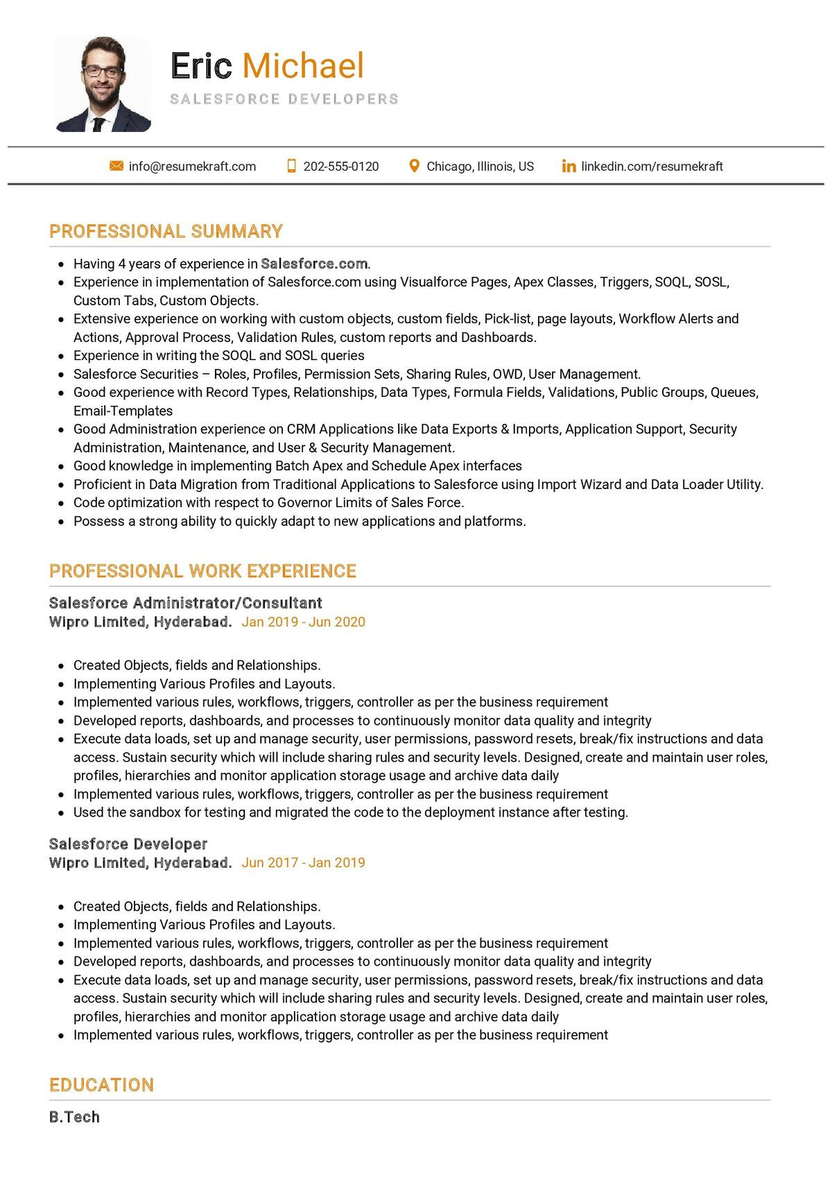 Salesforce Sample Resume with Sales Process Salesforce Developer Cv Sample 2022 Writing Tips – Resumekraft Salesforce Sample Resume with Sales Process Salesforce Developer Cv Sample 2022 Writing Tips – Resumekraft