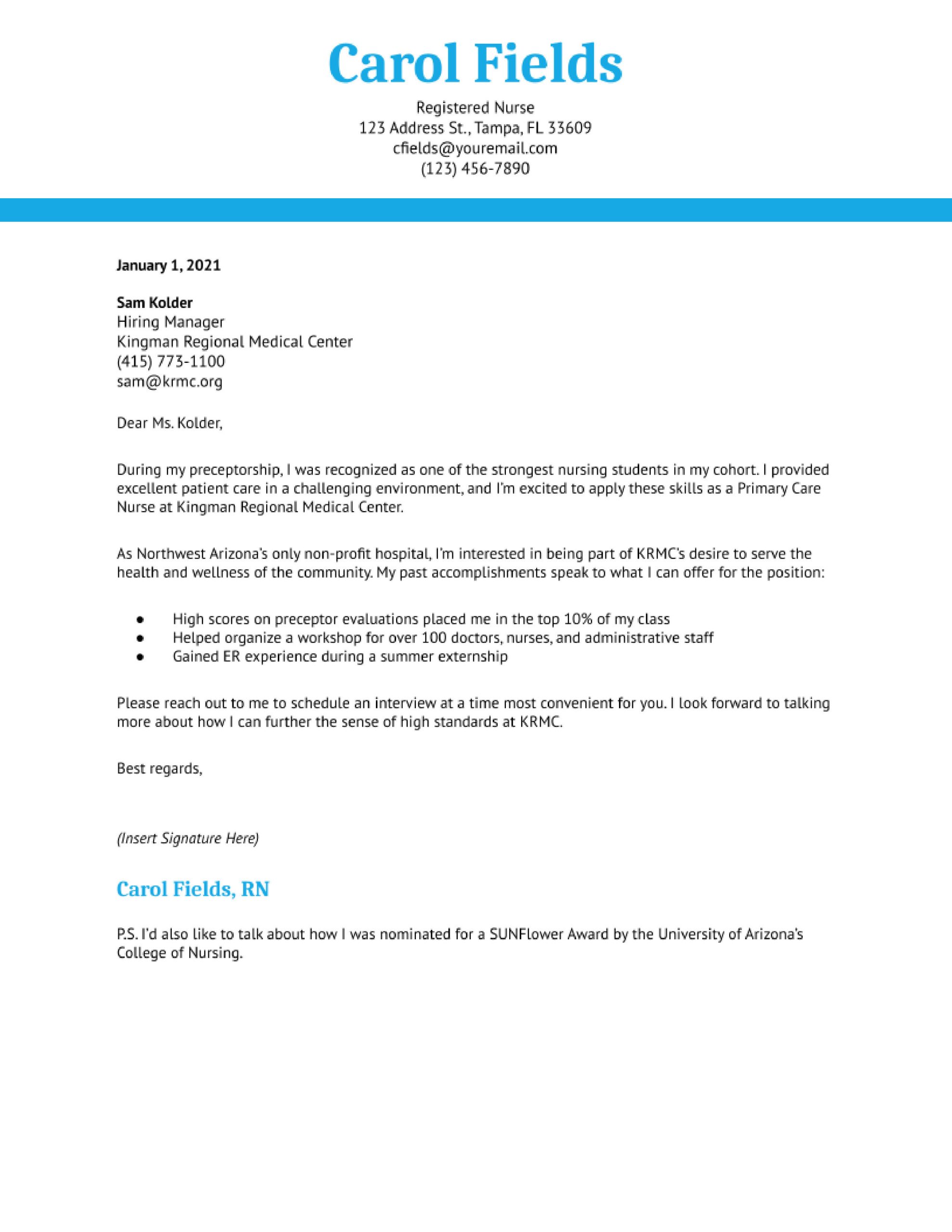 Sample Cover Letter for Graduate Nurse Resume Grad Nurse Cover Letter Examples In 2022 – Resumebuilder.com
