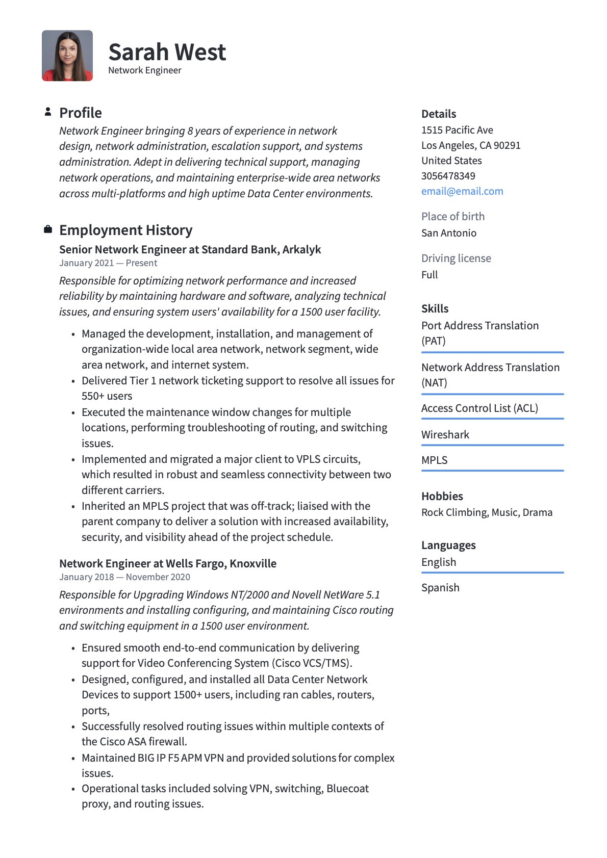 Sample Objextive Statements for Resume It Networking Network Engineer Resume & Writing Guide  20 Templates Pdf