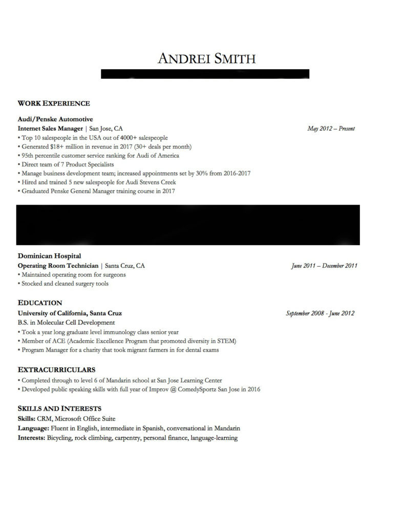 Sample Of A Bdc Auto Resume Car Salesman Job Description for Resume – Car Sales Story