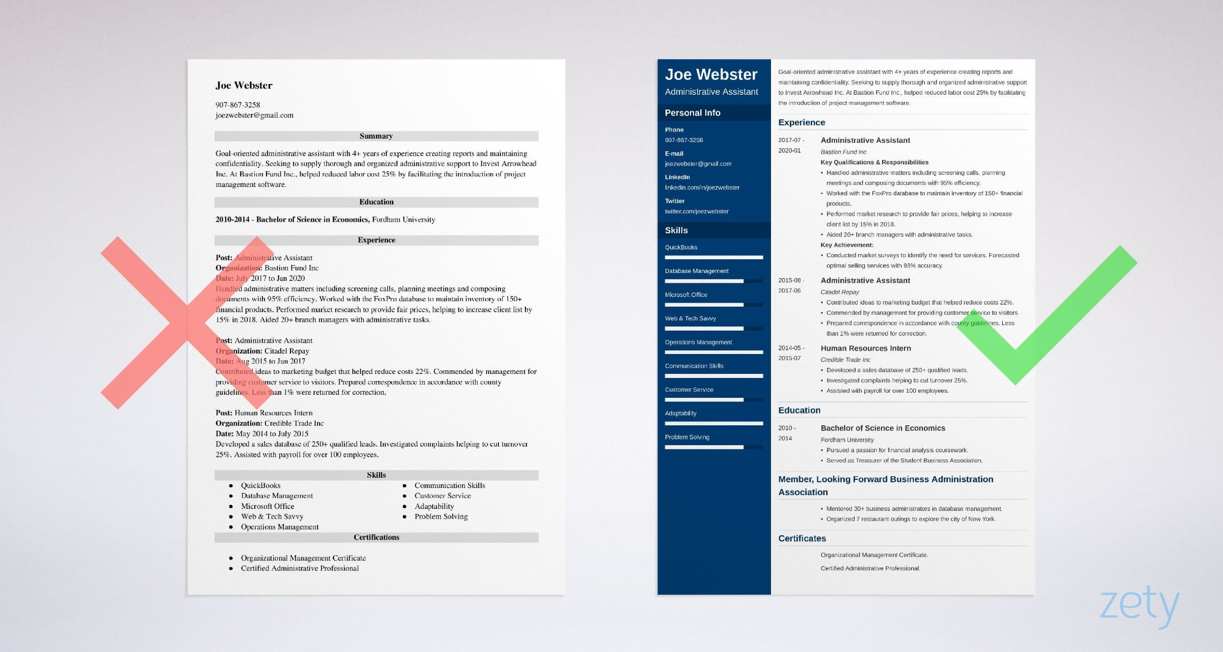 Sample Of A Business Administration Resume Business Administration Resume: Samples and Writing Guide