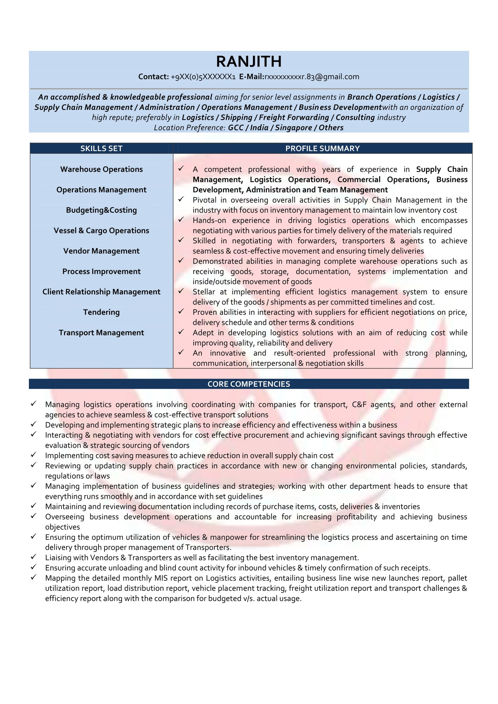 Sample Resume Director Of Housing Operations Operations Manager Sample Resumes, Download Resume format Templates!