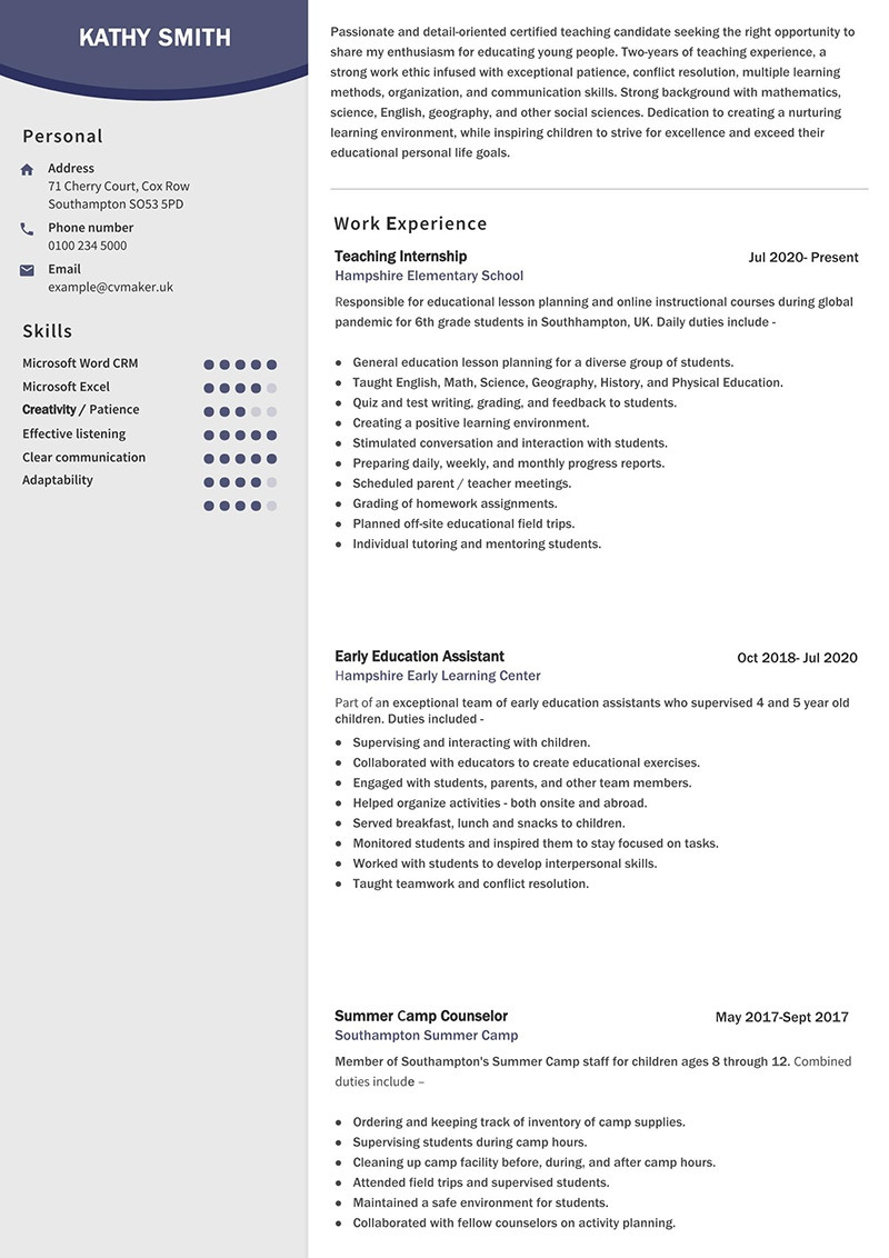 Sample Resume for A Site Inspector Training Instructor Beginning & New Teacher Resume Examples & Writing Guide 2021 …