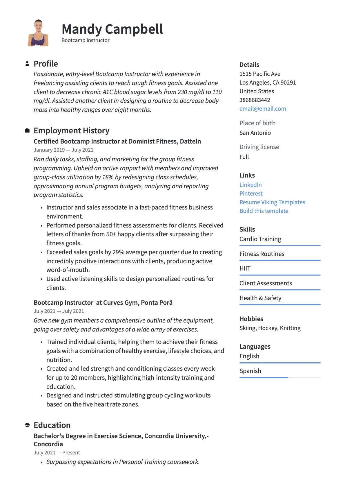 Sample Resume for A Site Inspector Training Instructor Bootcamp Instructor Resume & Guide 21 Templates 2022