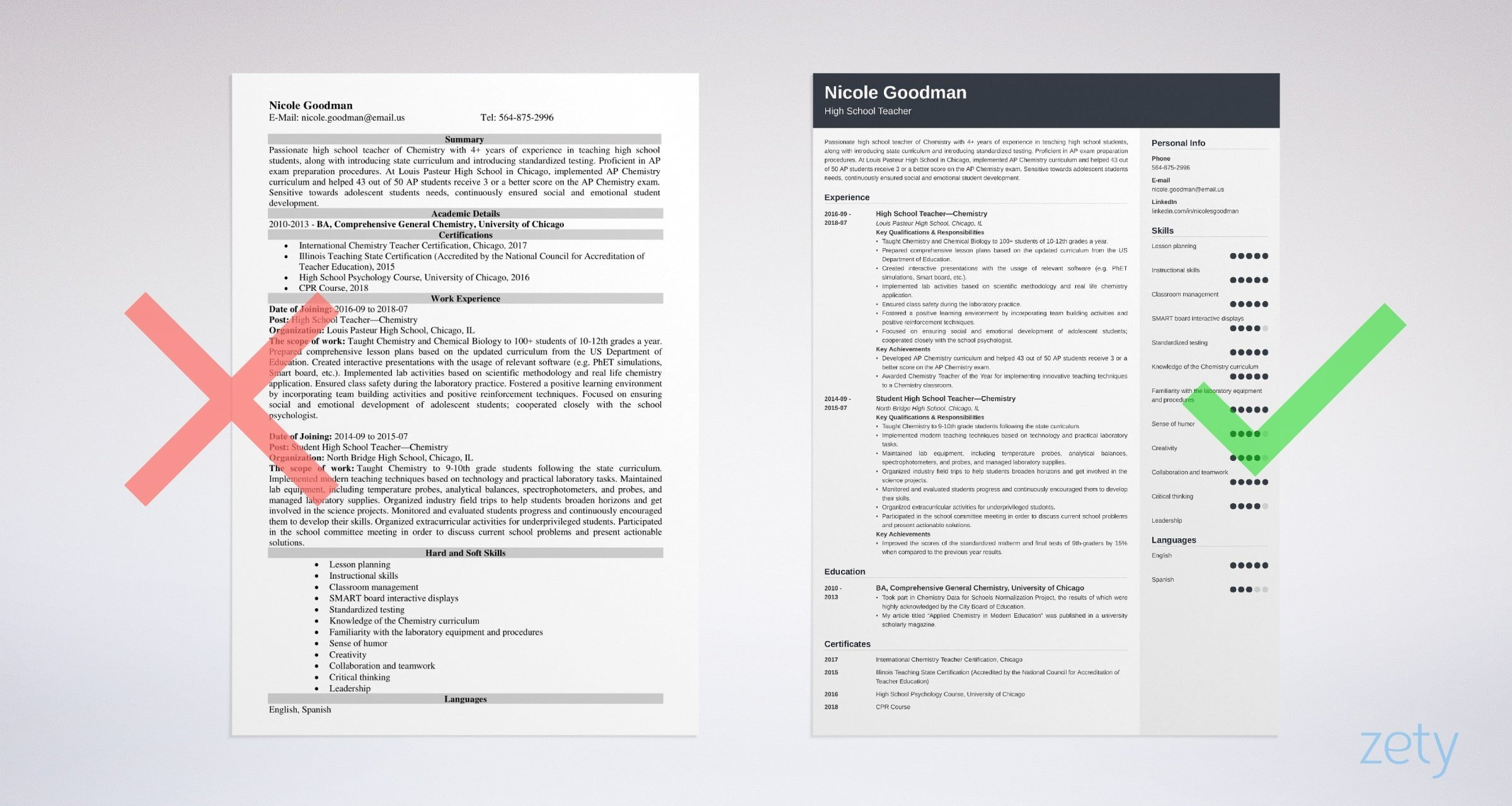 Sample Resume for Board Passer Teachers High School Teacher Resume Examples (template & Guide)