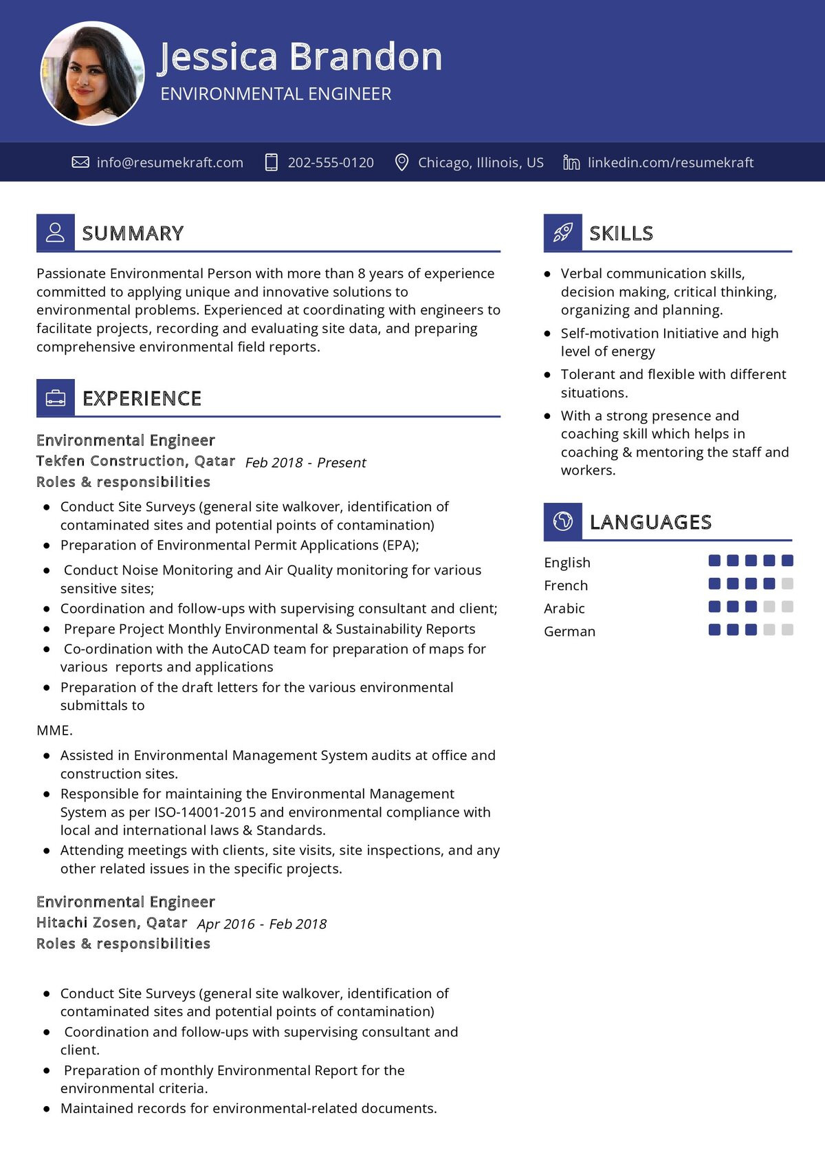 Sample Resume for Environmental Compliance Department Environmental Engineer Resume Template 2022 Writing Tips …