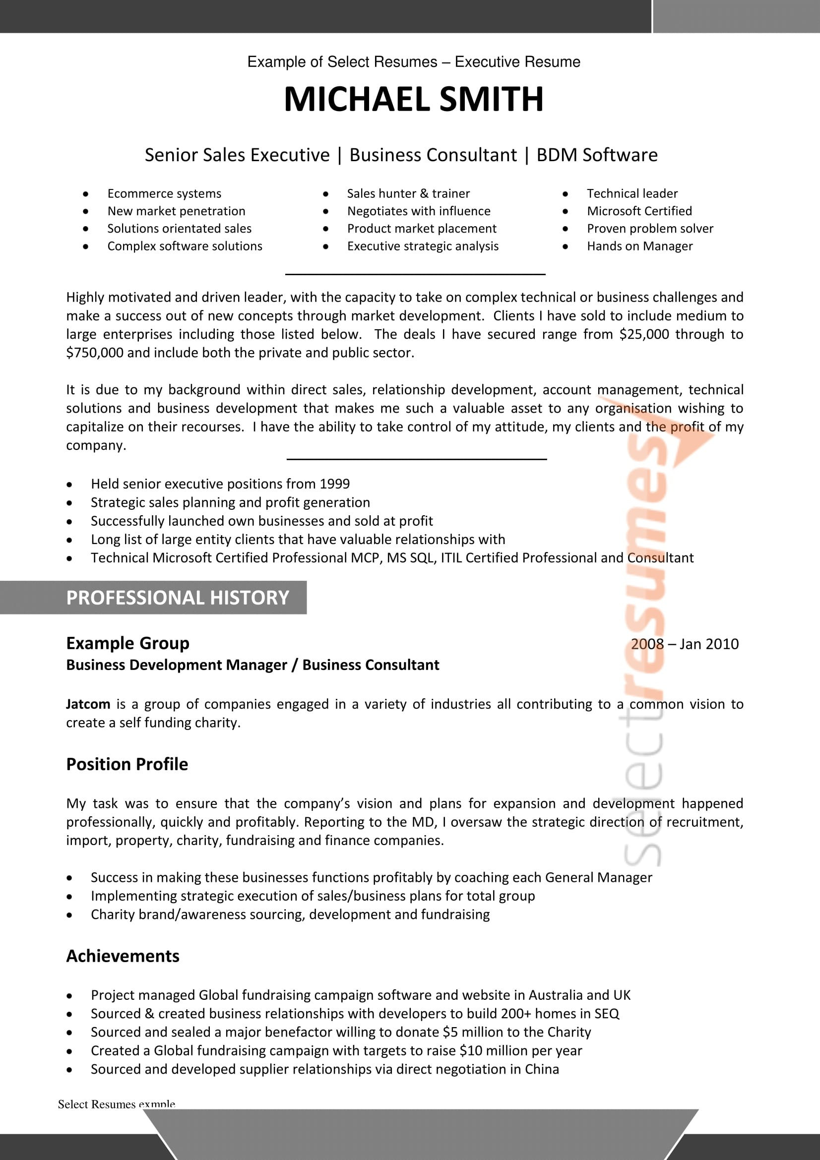 Sample Resume for Government Jobs Australia Public Sector Resume Writing Service – Select Resumes