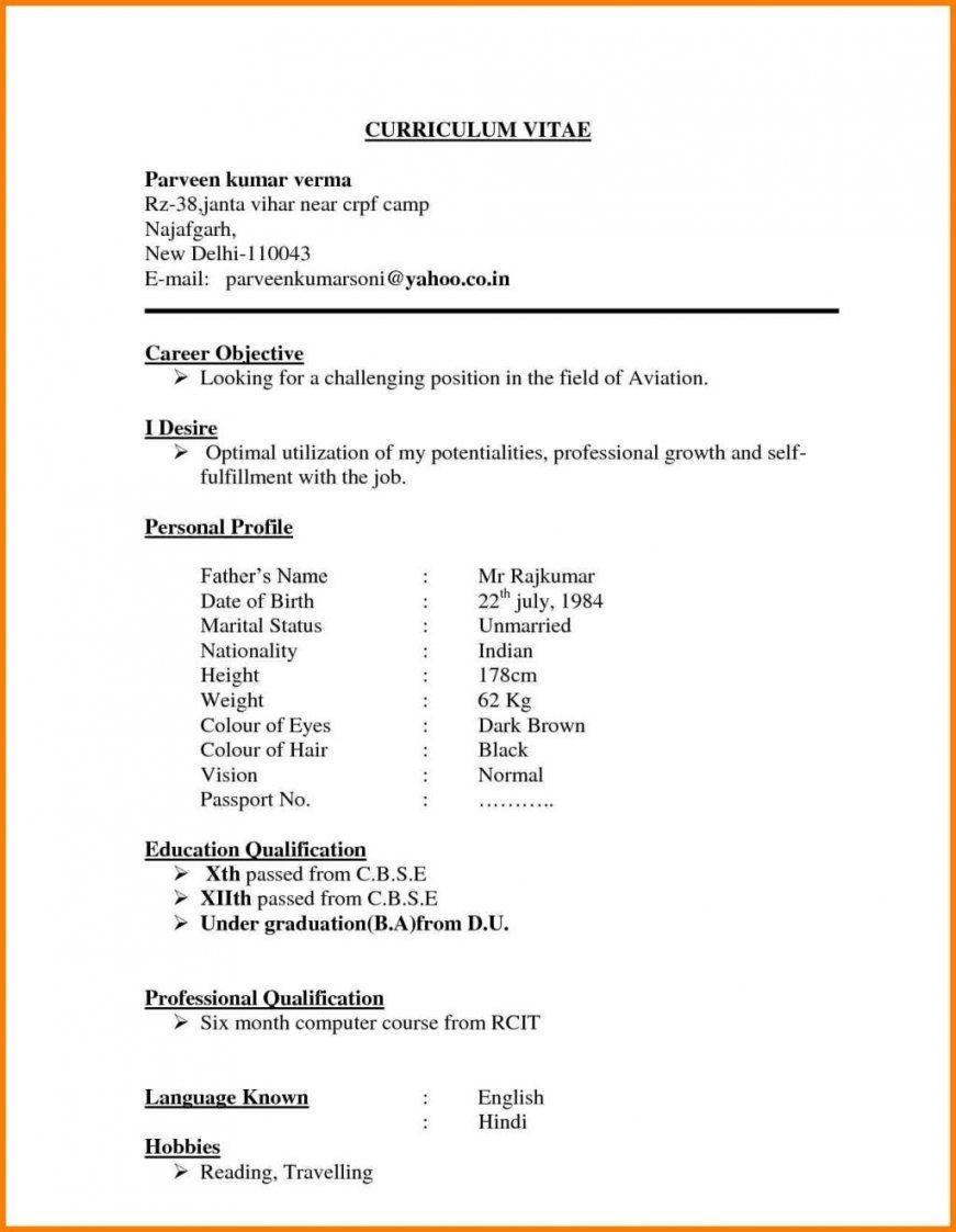 Sample Resume for Jobs In India Resume format India – Resume format Simple Resume format, Job …