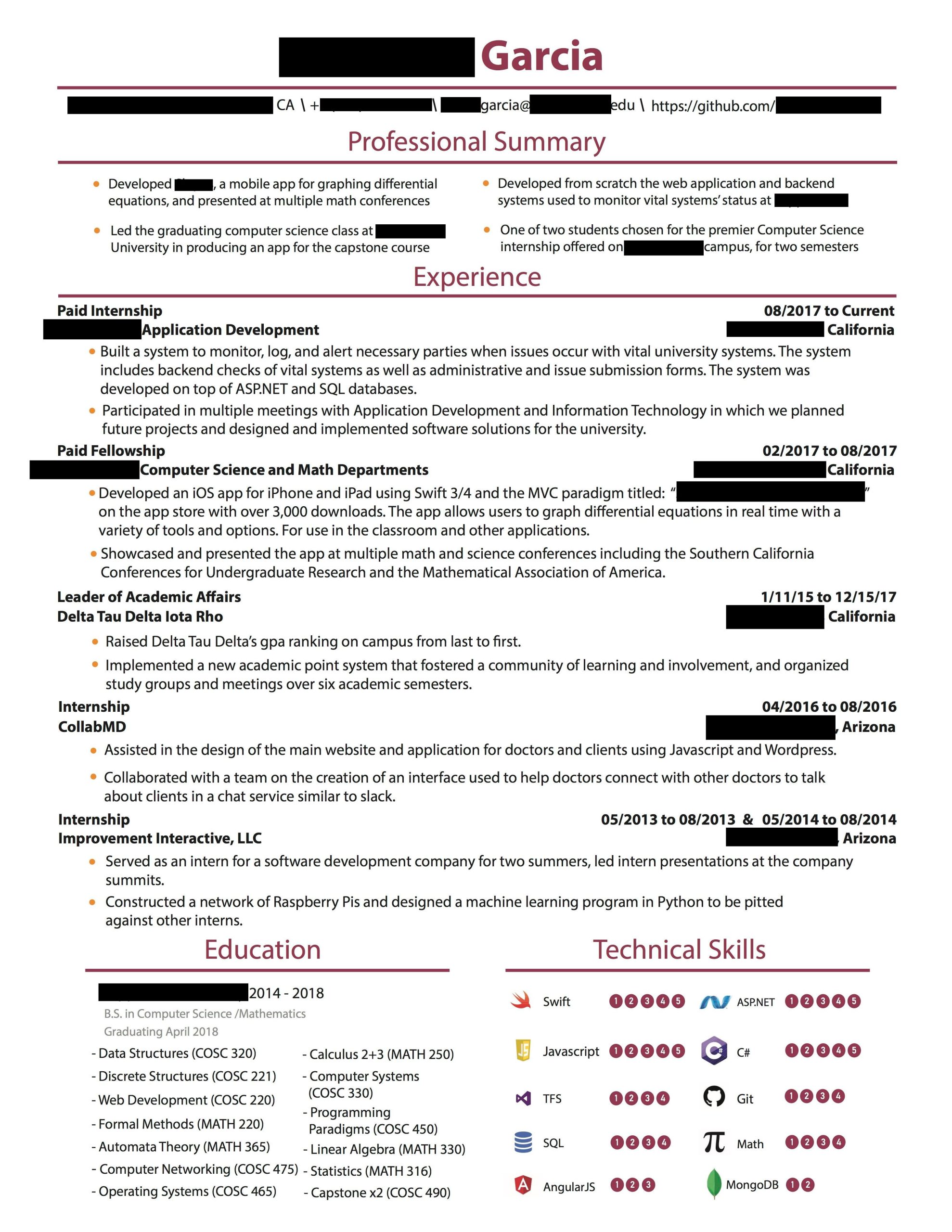 Sample Resume for Net Developer Reddit How is My Resume? (software Developer) : R/resumes