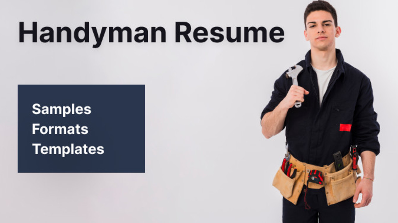 Sample Resume for Self Employed Handyman Handyman Resume: Templates, Examples and Guide Cakeresume