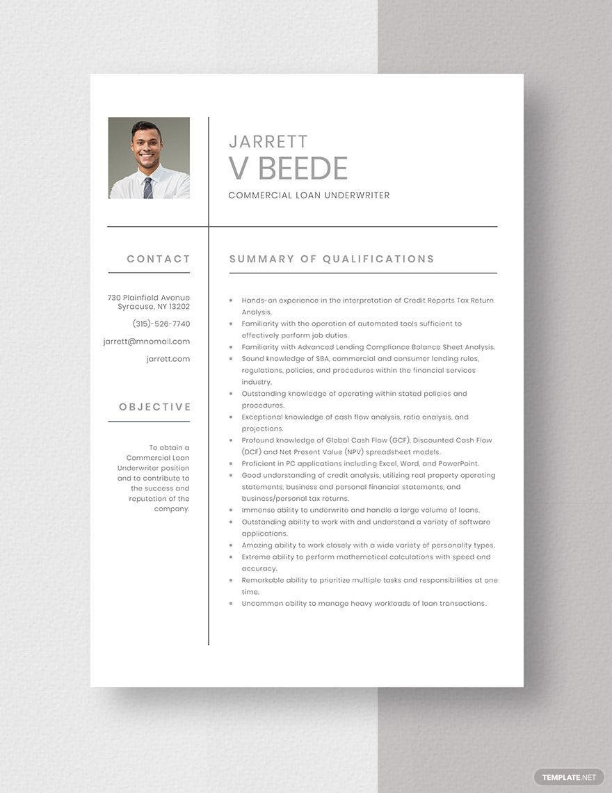 Sample Resume for Us Mortgage Underwriter Underwriter Resume Templates – Design, Free, Download Template.net