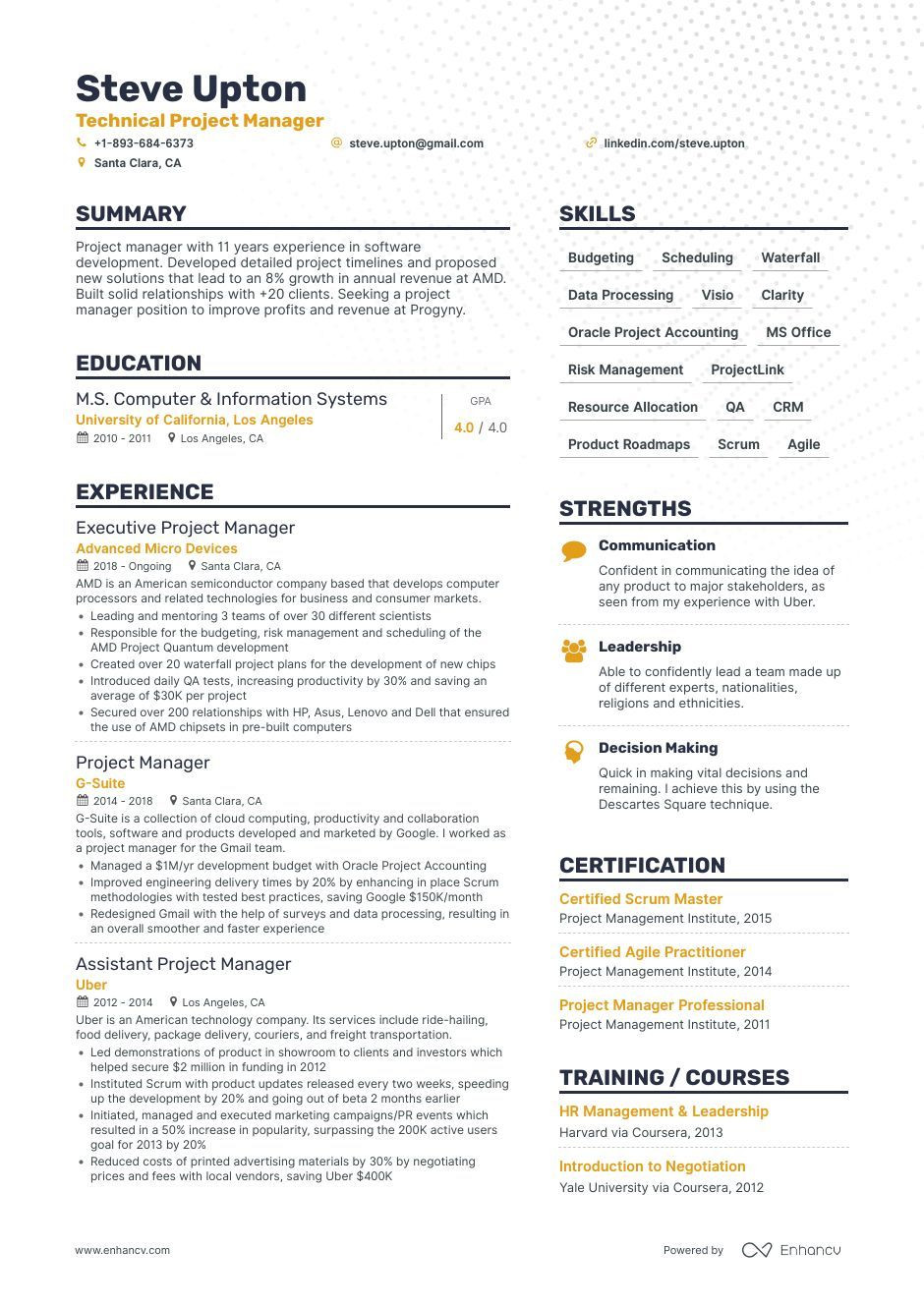 Sample Resume Of Epm Developer Linkedin 4 Job-winning Project Manager Resume Examples In 2022 (layout …