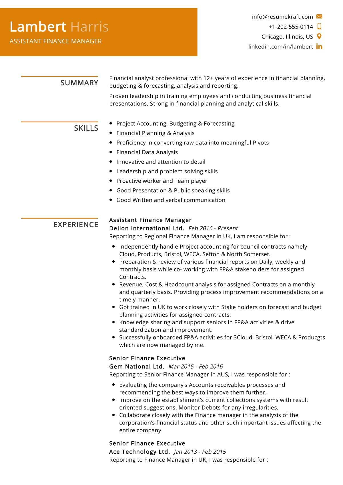 Sample Resume Of Finance Executive In India assistant Finance Manager Resume Example 2022 Writing Tips … Sample Resume Of Finance Executive In India assistant Finance Manager Resume Example 2022 Writing Tips …