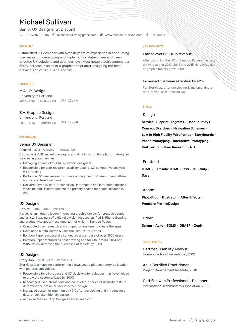 Sample Resume with Design Patterns and solid Principles Ux Designer Resume Examples & Guide for 2022 (layout, Skills …