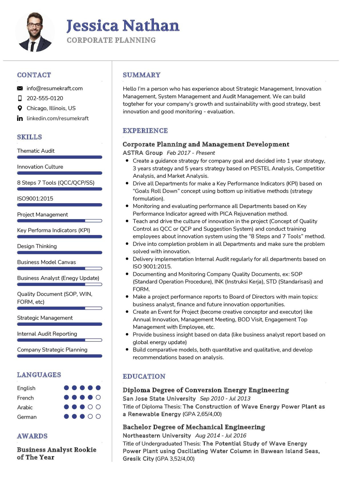 Sample Skills to Put On A Resume for Strategic Planner Corporate Planning Cv Example 2022 Writing Tips – Resumekraft