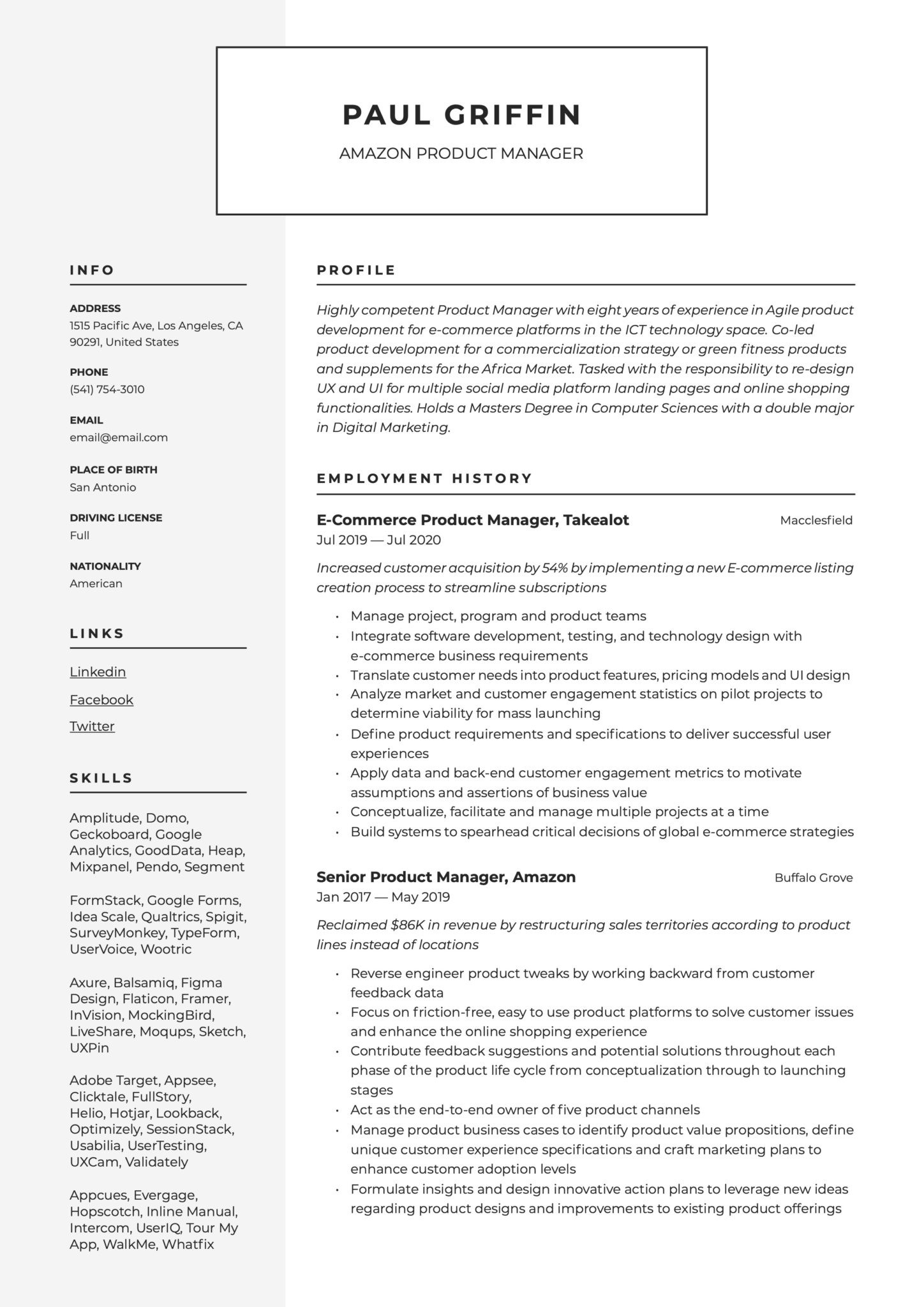 Amazon Private Label Brands Seller Resume Samples Amazon Product Manager Resume & Guide 17 Examples 2022 Amazon Private Label Brands Seller Resume Samples Amazon Product Manager Resume & Guide 17 Examples 2022