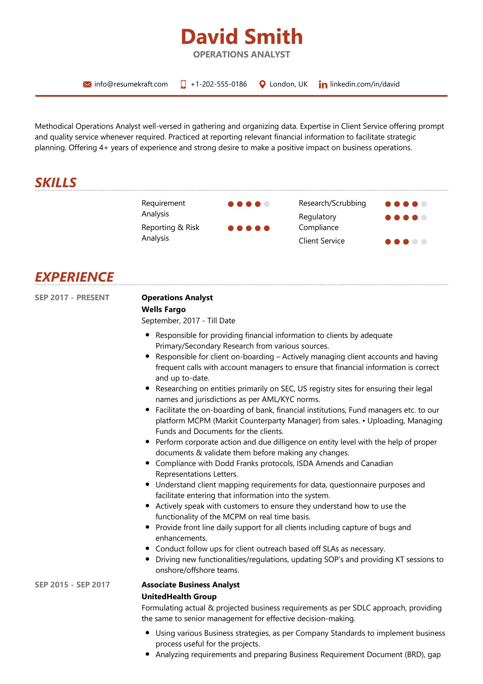 Business Analyst Regulatory Reporting Sample Resumes Operations Analyst Resume Sample 2022 Writing Tips – Resumekraft