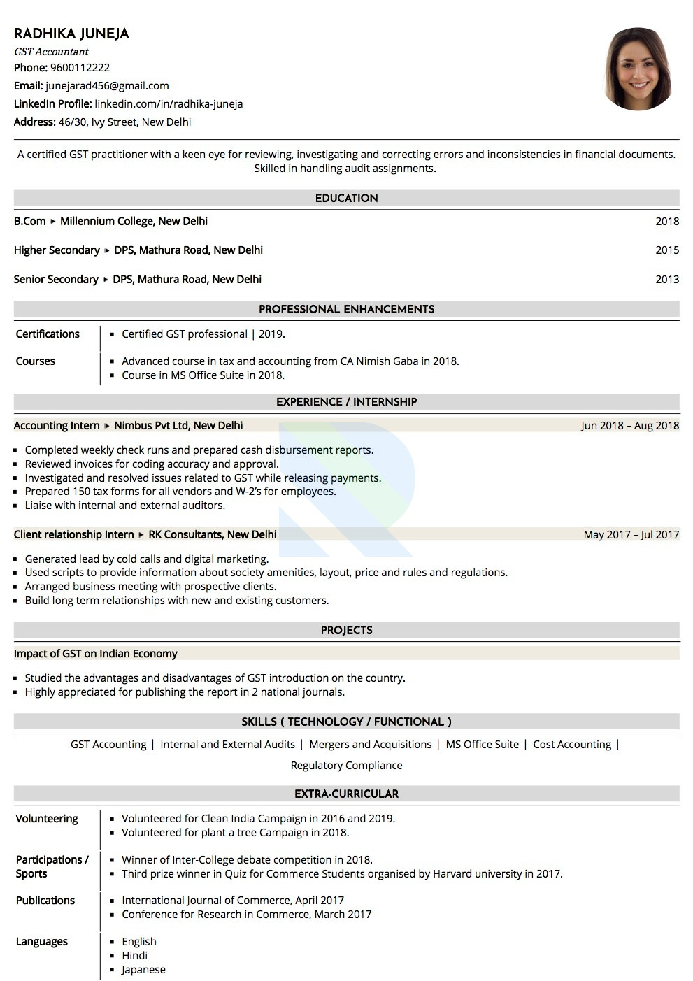 Department Of Energy Accountant Resume Sample Sample Resumes and Cvs by Industry Resumod