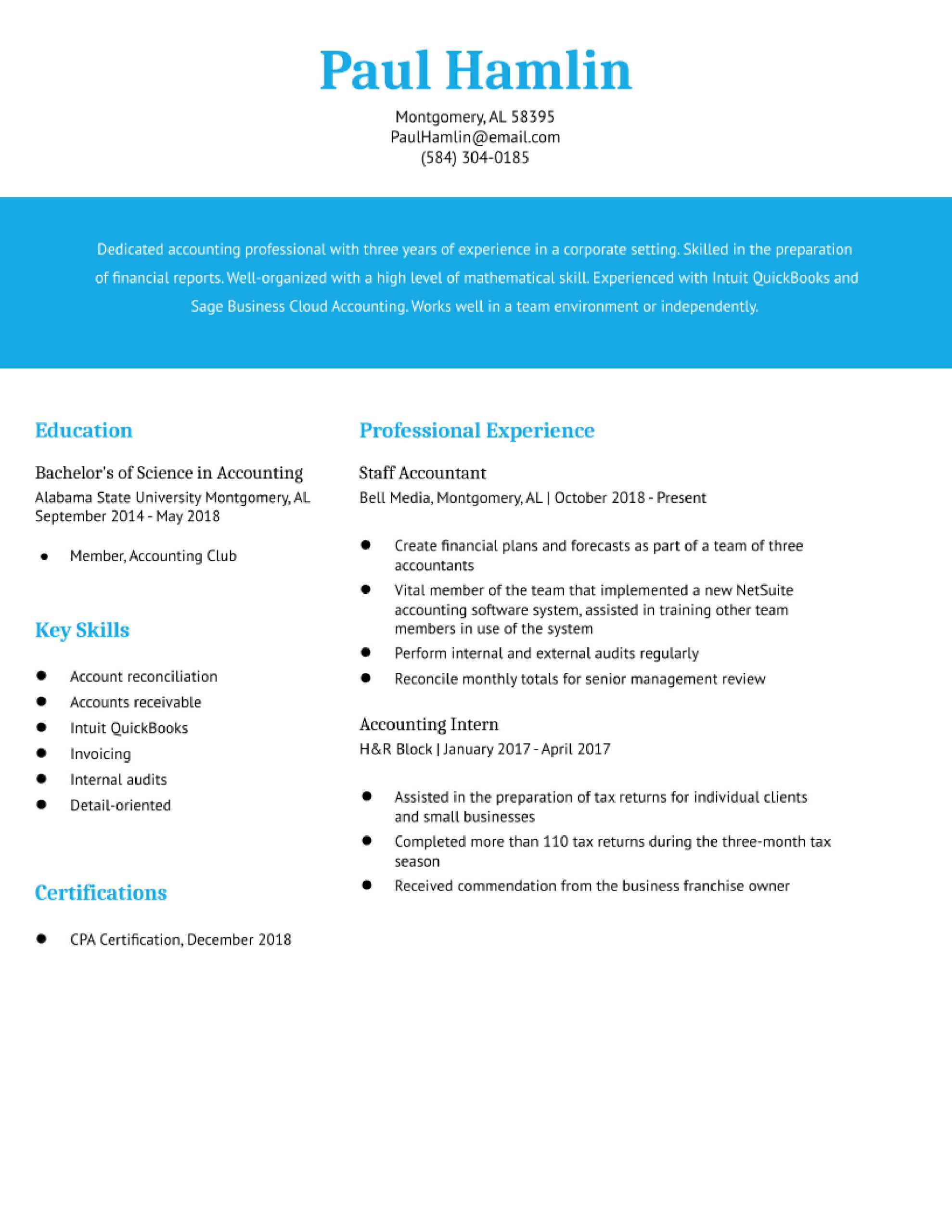 Department Of Energy Accountant Resume Sample Staff Accountant Resume Examples In 2022 – Resumebuilder.com