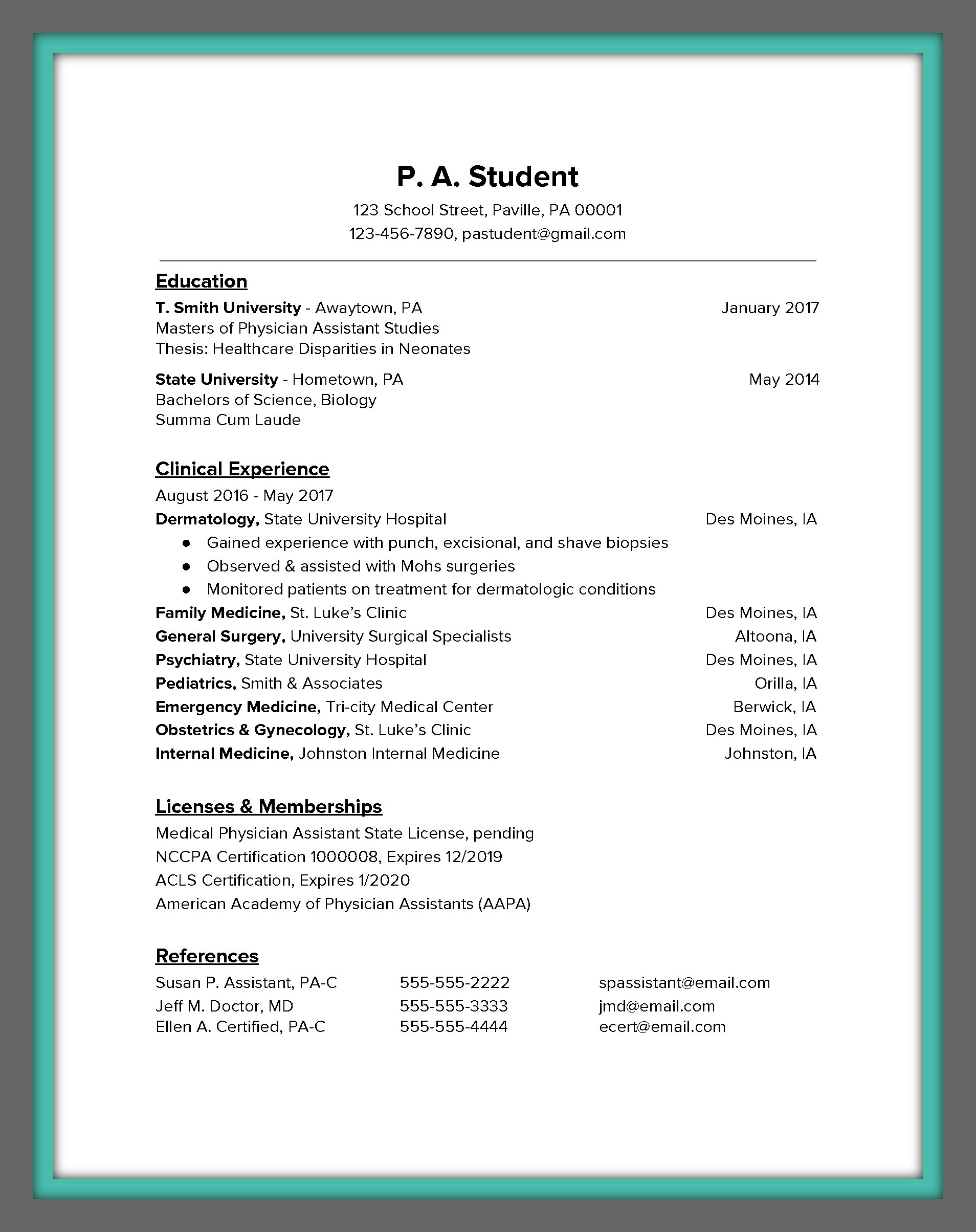 Emergency Medicine Physician assistant Sample Resume How to Create A Killer Resume as A Near or New Gradï½be A …
