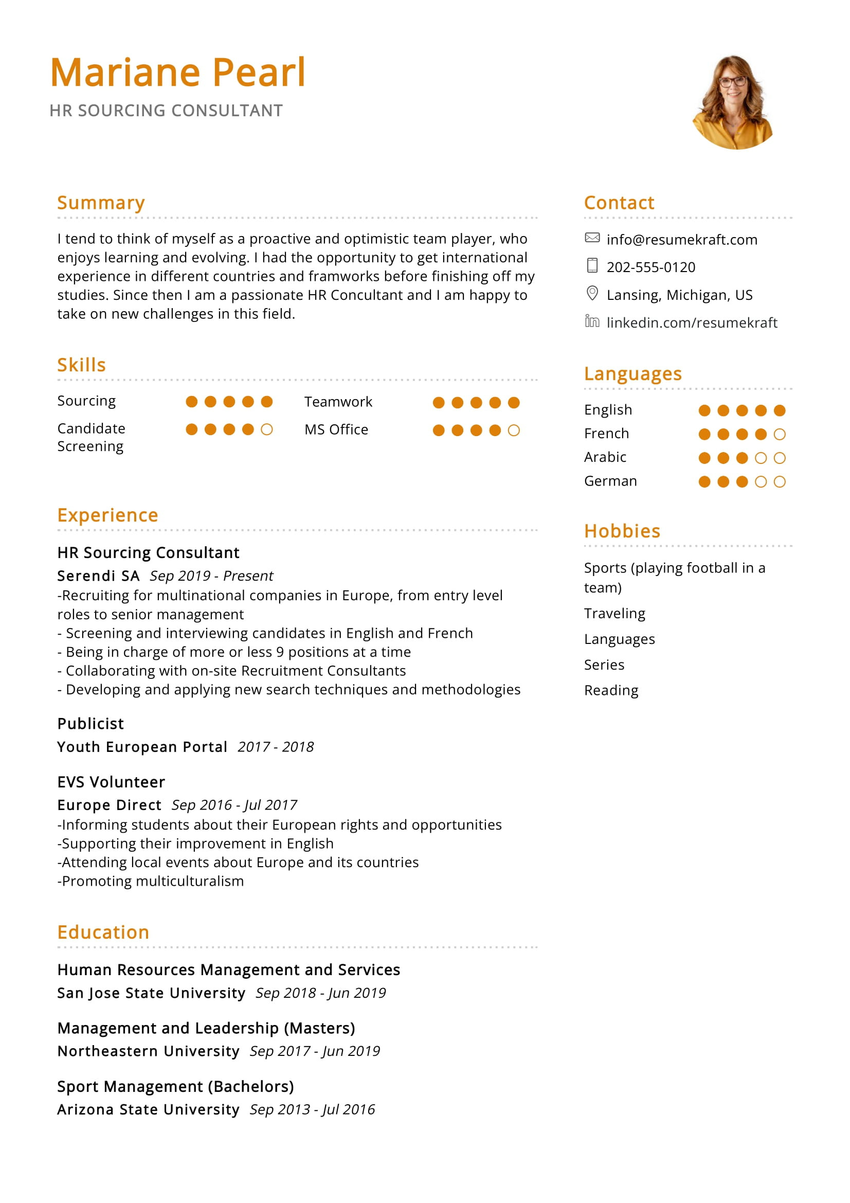 Entry Level Recruitment Consultant Resume Sample Hr sourcing Consultant Resume Sample 2022 Writing Tips – Resumekraft