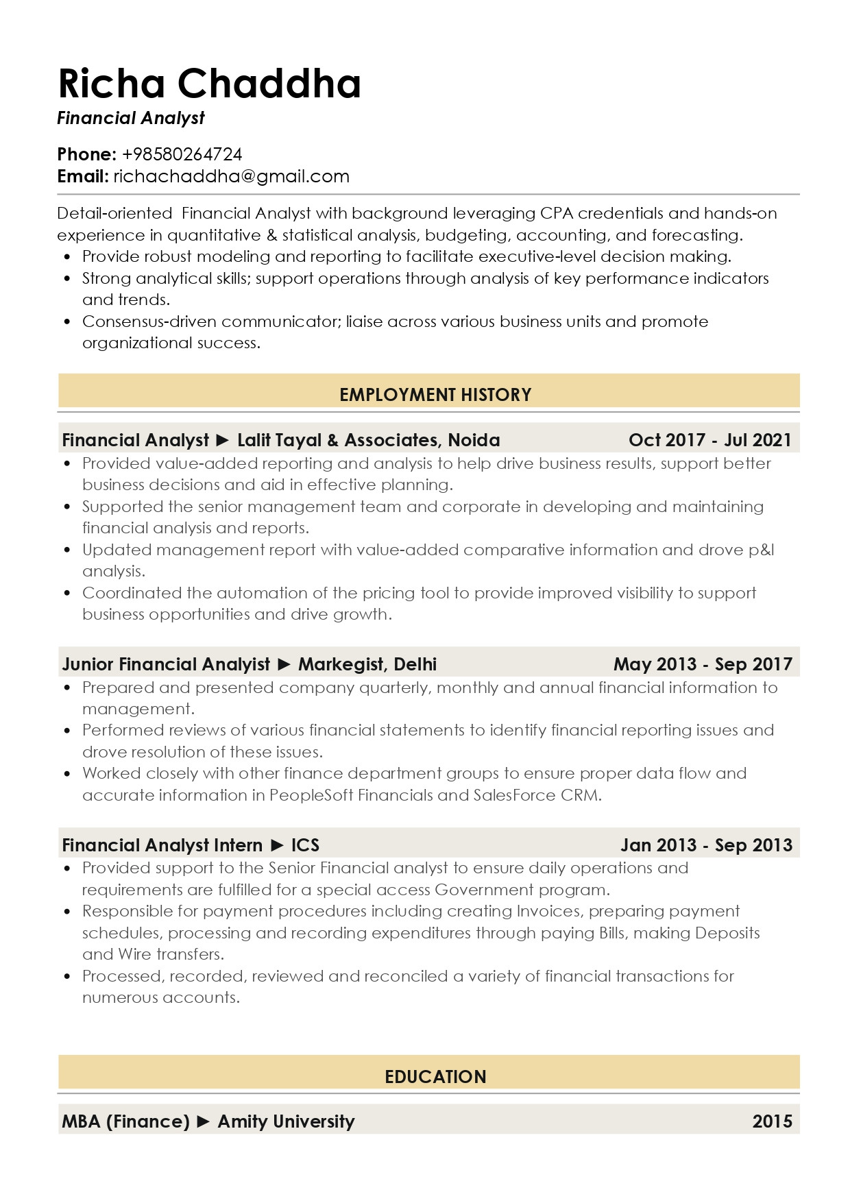Financial Planning and Analyst Resume Sample Sample Resume Of Financial Analyst1 with Template & Writing Guide …