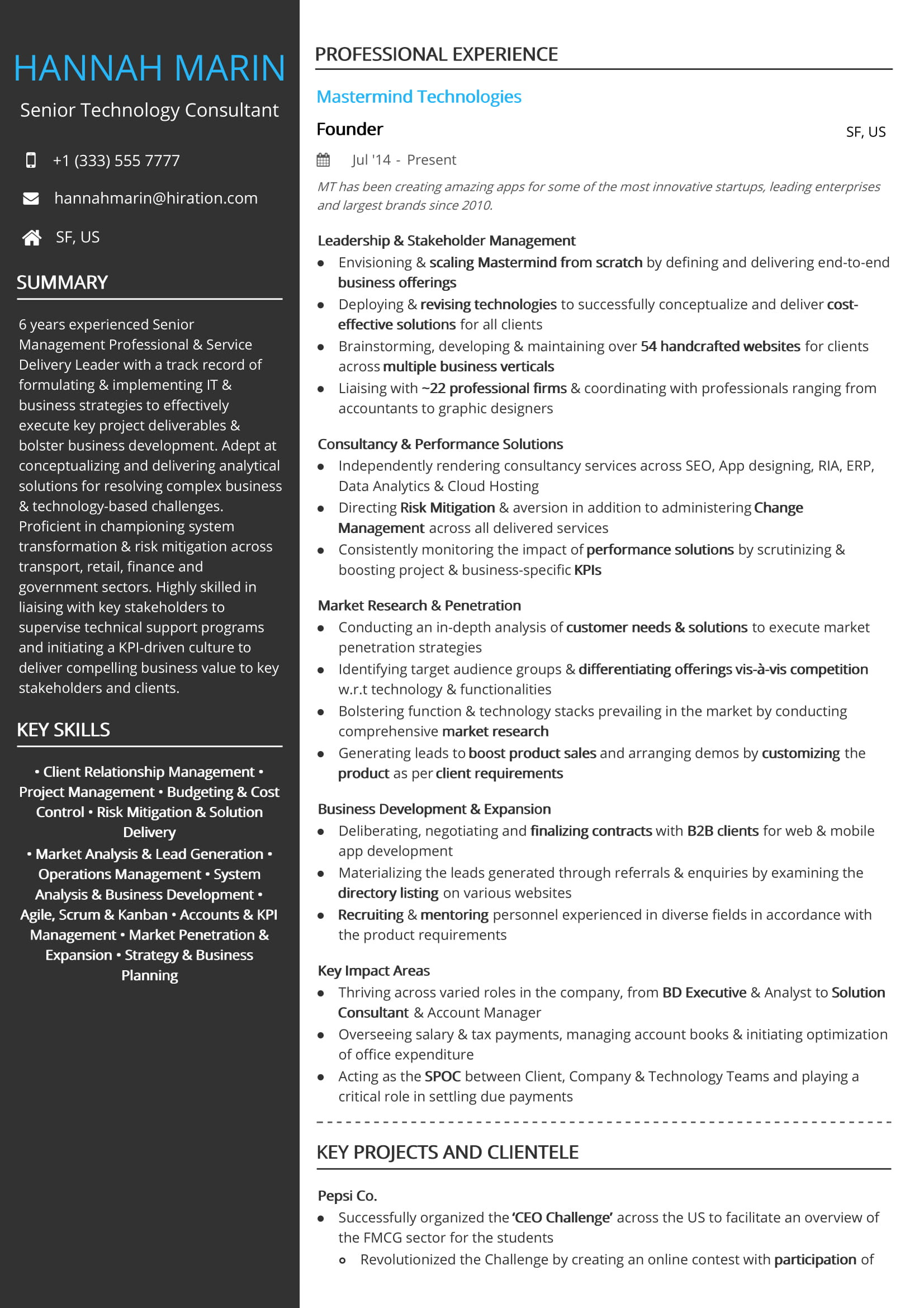 Financial Services Technology Consultant Resume Sample Free Senior Technology Consultant Resume Sample 2020 by Hiration