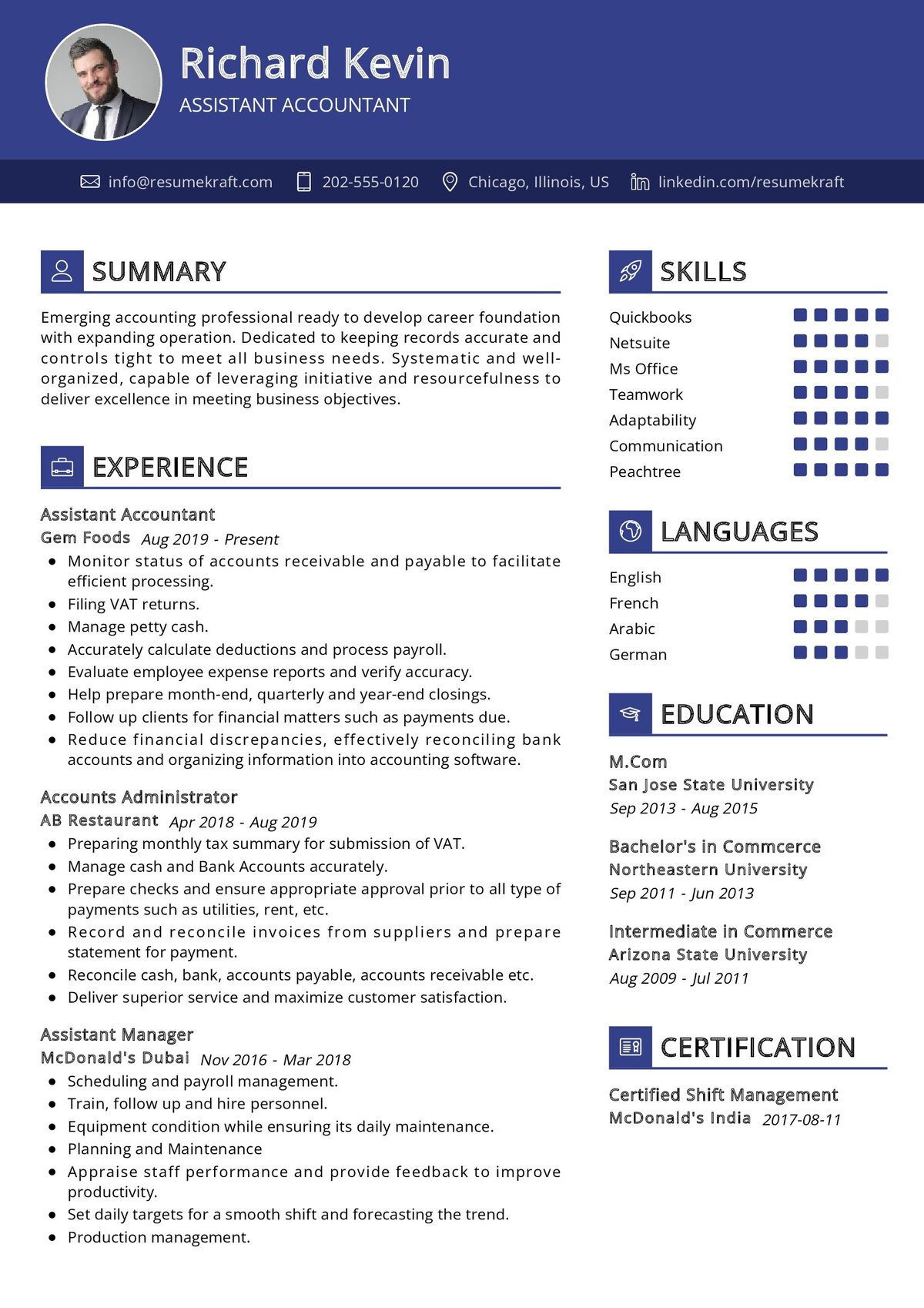Free Sample Resume for Accounting assistant assistant Accountant Resume Template 2022 Writing Tips – Resumekraft
