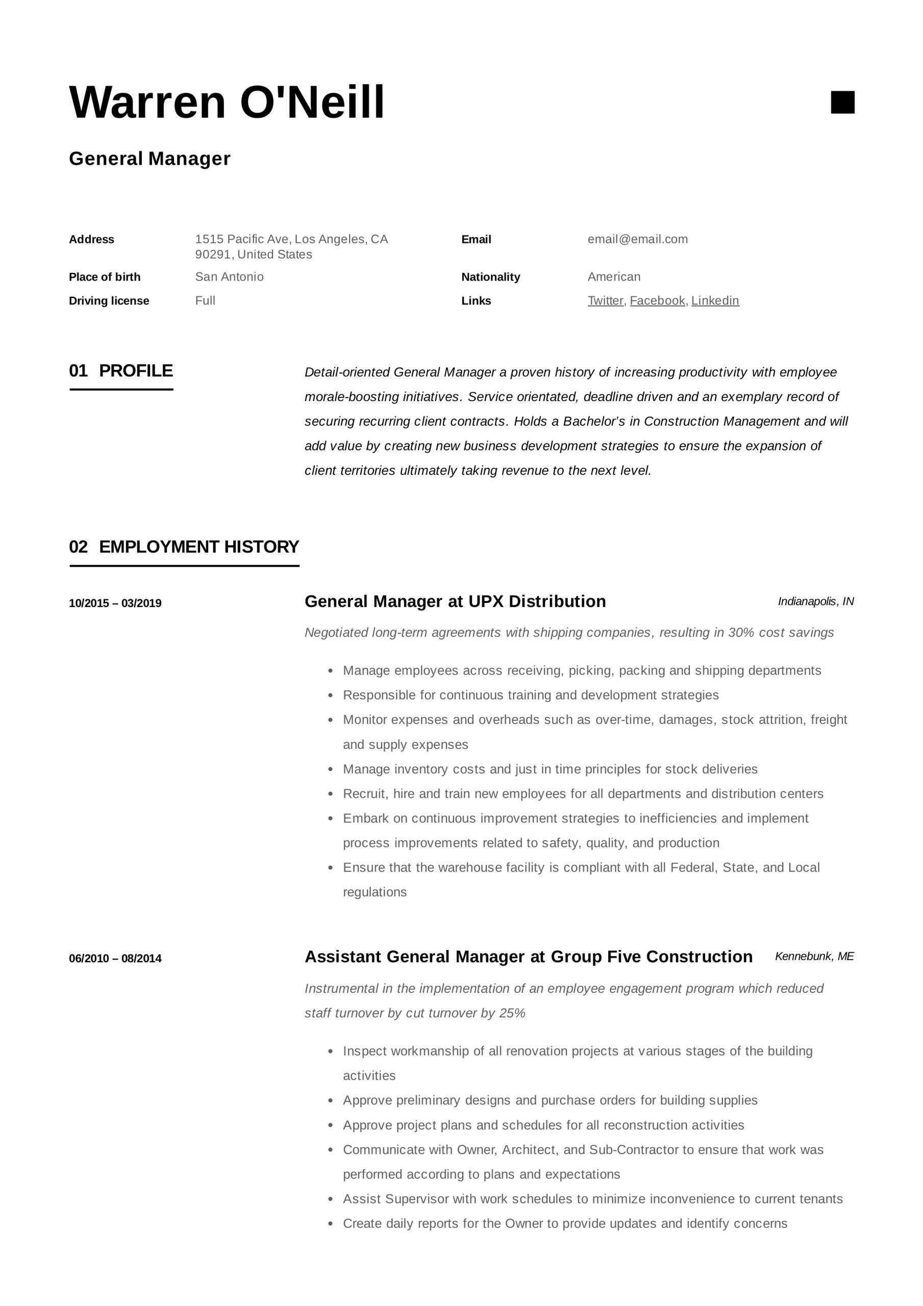 General Manager Job Description Resume Sample General Manager Resume & Writing Guide 12 Examples Pdf 2022 General Manager Job Description Resume Sample General Manager Resume & Writing Guide 12 Examples Pdf 2022