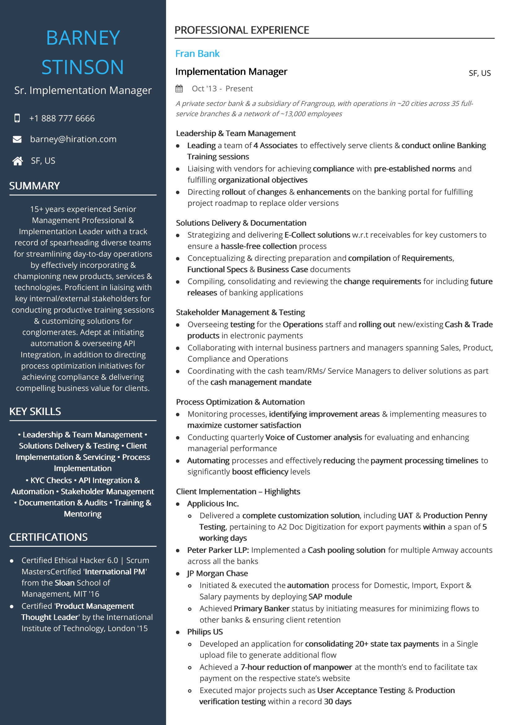 Information Technology Test Manager Resume Sample Technology Resume Examples & Resume Samples [2020]