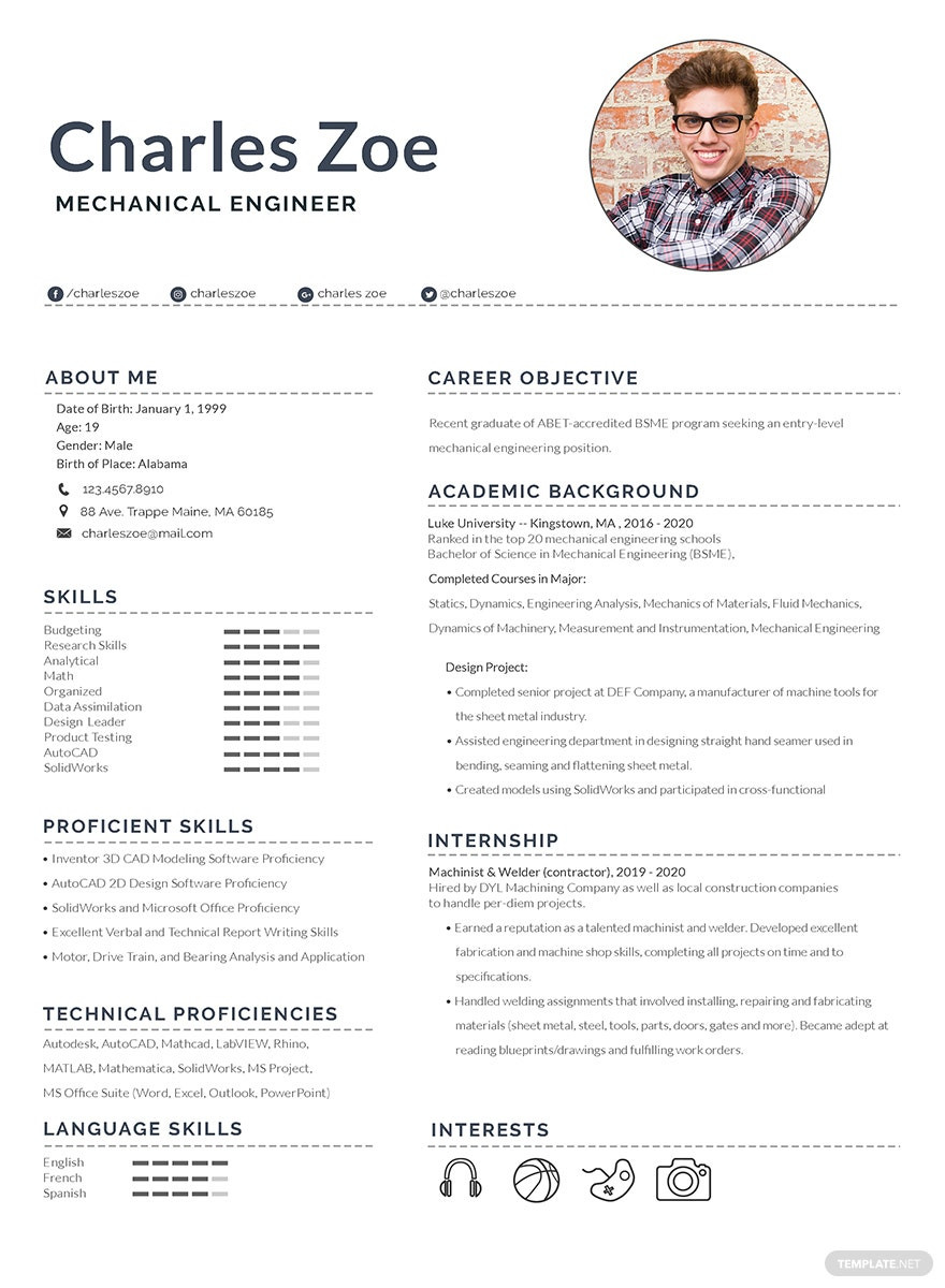 Latest Resume Samples for Freshers Mechanical Engineers Mechanical Engineer Fresher Resume Template – Word, Apple Pages …