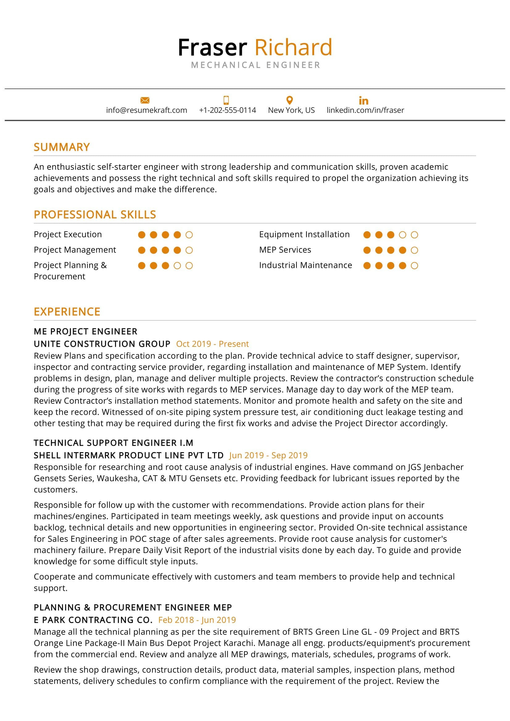 Mechanical Engineer Oil and Gas Resume Samples Mechanical Engineer Resume Example 2022 Writing Tips – Resumekraft