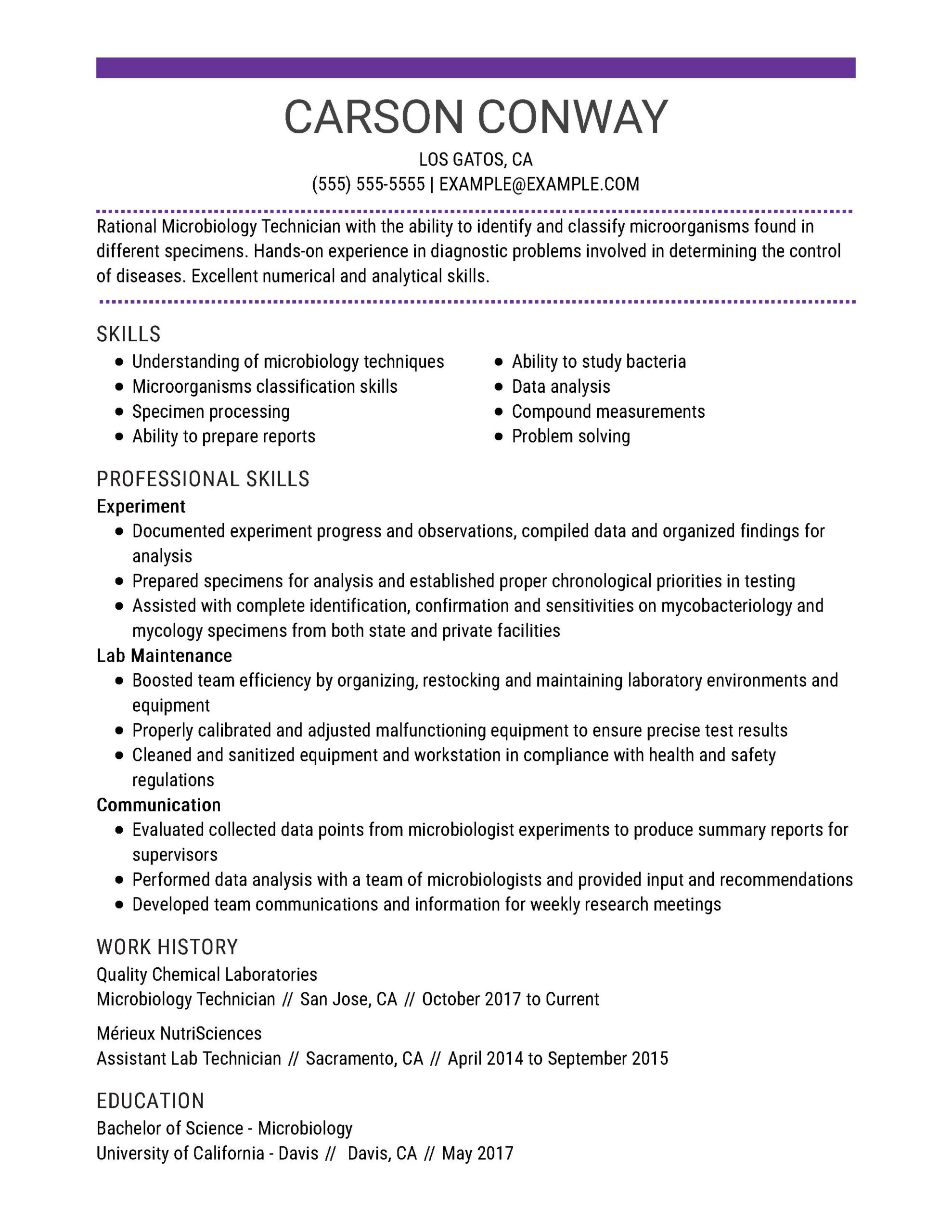 Msc Analytical Chemistry Fresher Resume Sample Resume format for Freshers B.sc Microbiology / Houston Update Bsc …