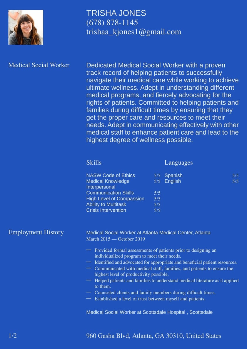Oregon State Insight Resume Answer Samples Medical social Worker Resume Examples & Writing Tips 2022 (free Guide)