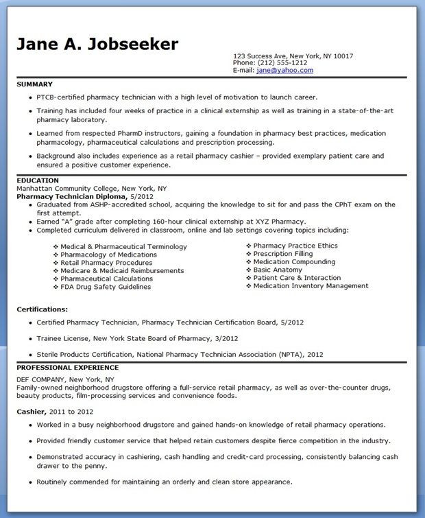 Pharmacy assistant Resume Sample No Experience Pharmacy Technician Resume Sample No Experience