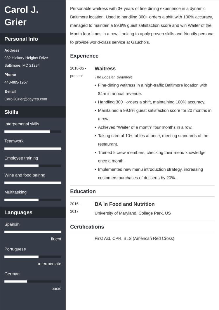 Resume for On Campus Jobs In Us Sample Us Resume format (american Style Resume Samples)